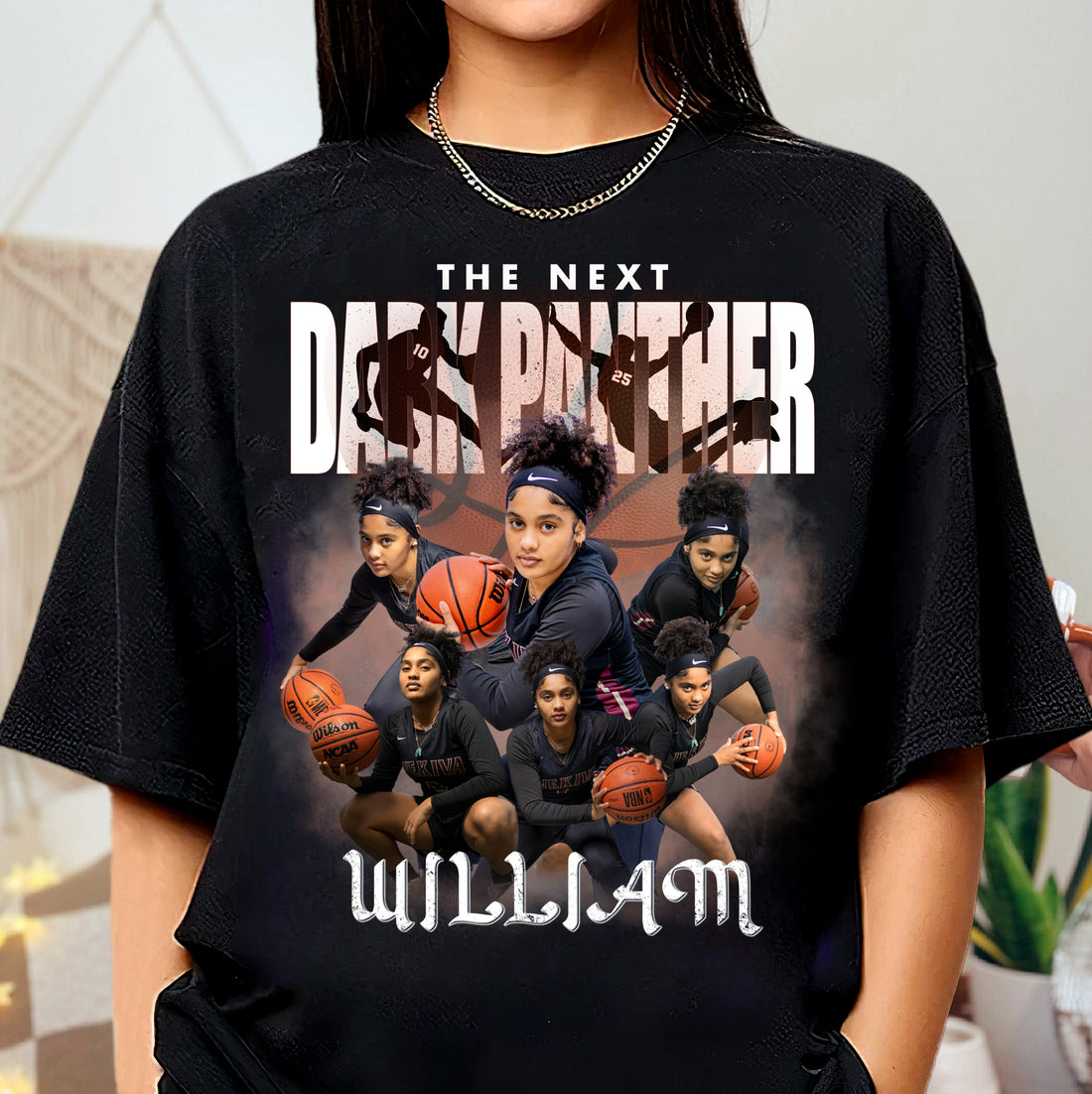 Custom Basketball Photo Shirt โ Youth Sports Name Tee