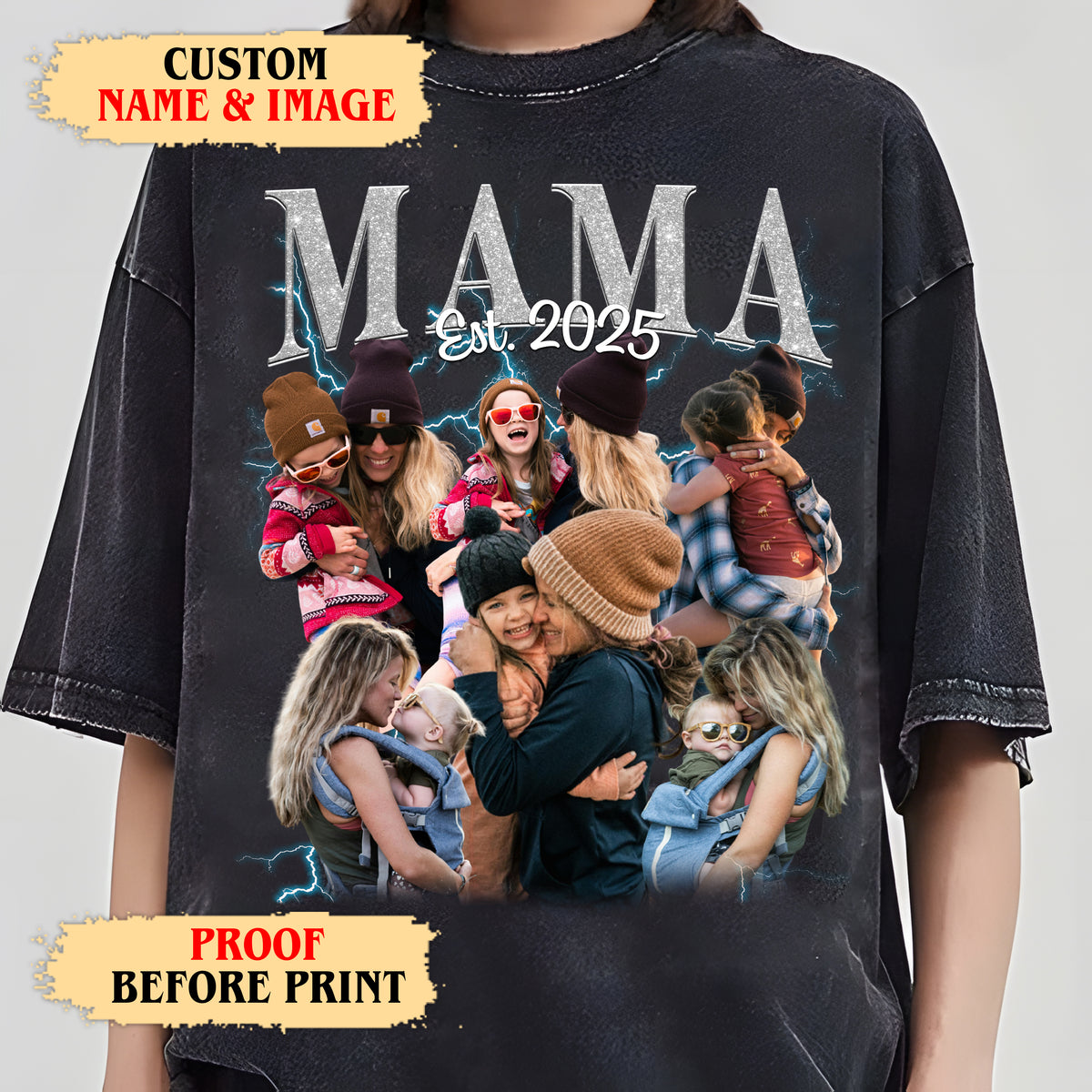 Custom Mama Shirt with Kids' Names – Personalized Mother’s Day Gift