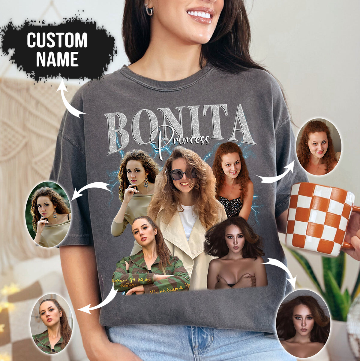 Custom Mama Shirt with Kids' Names – Personalized Mother’s Day Gift