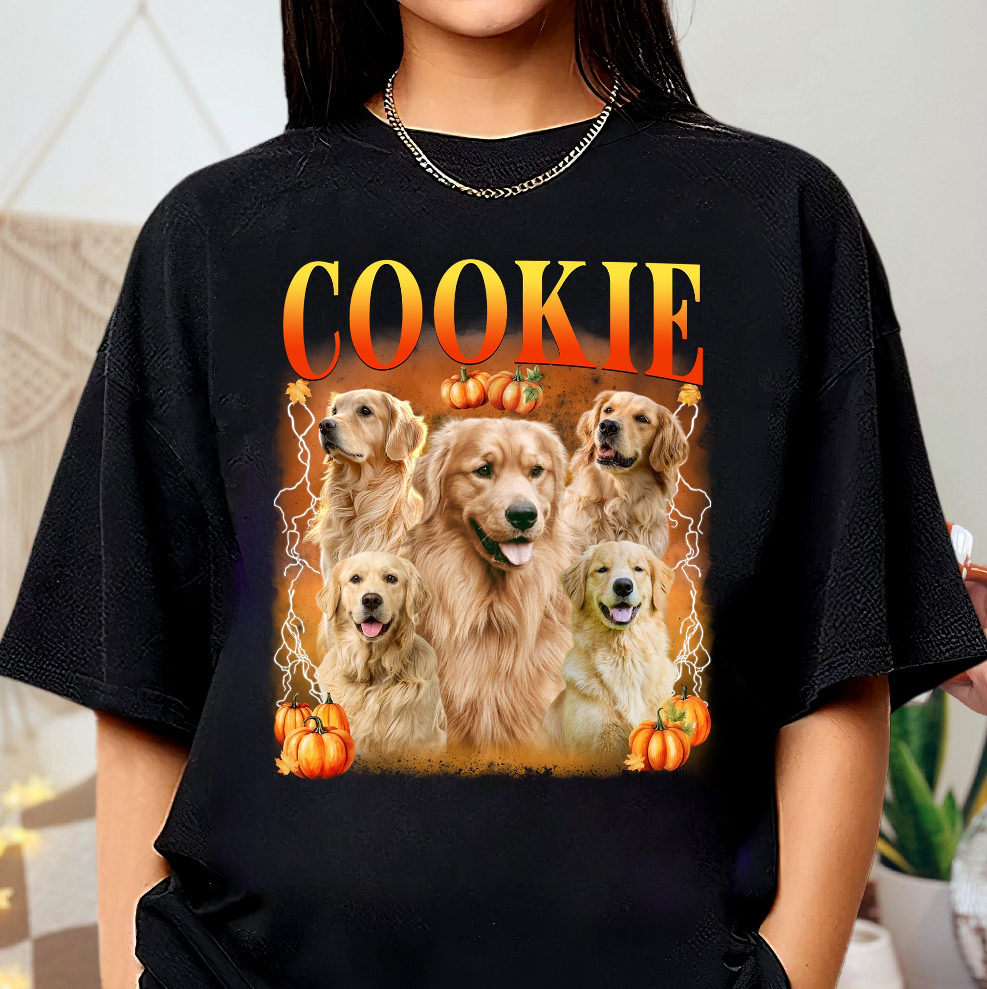 Custom Halloween Shirt With Dog's Face – Custom Pet Face Pumpkin Collage