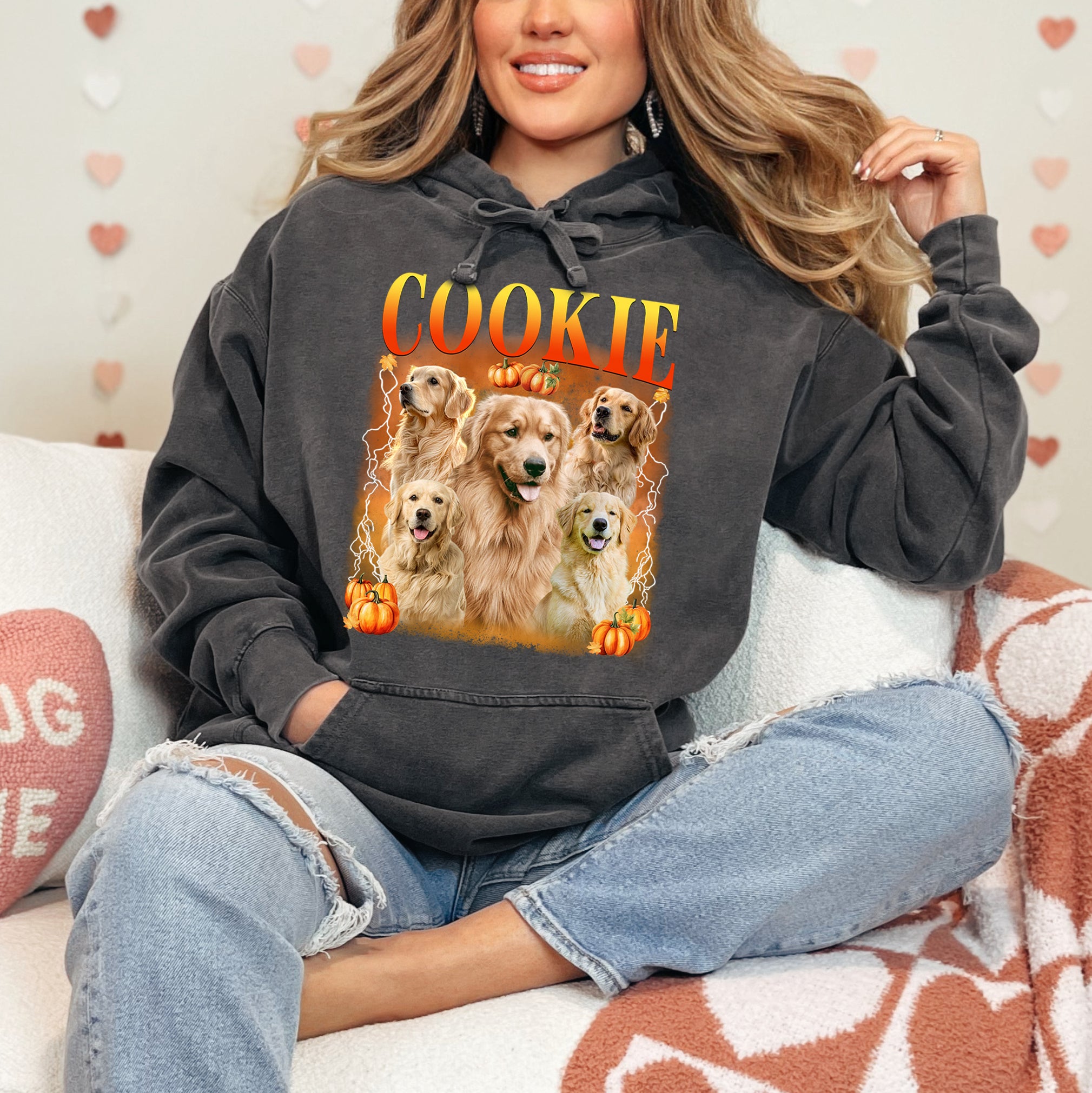 Custom Halloween Shirt With Dog's Face – Custom Pet Face Pumpkin Collage