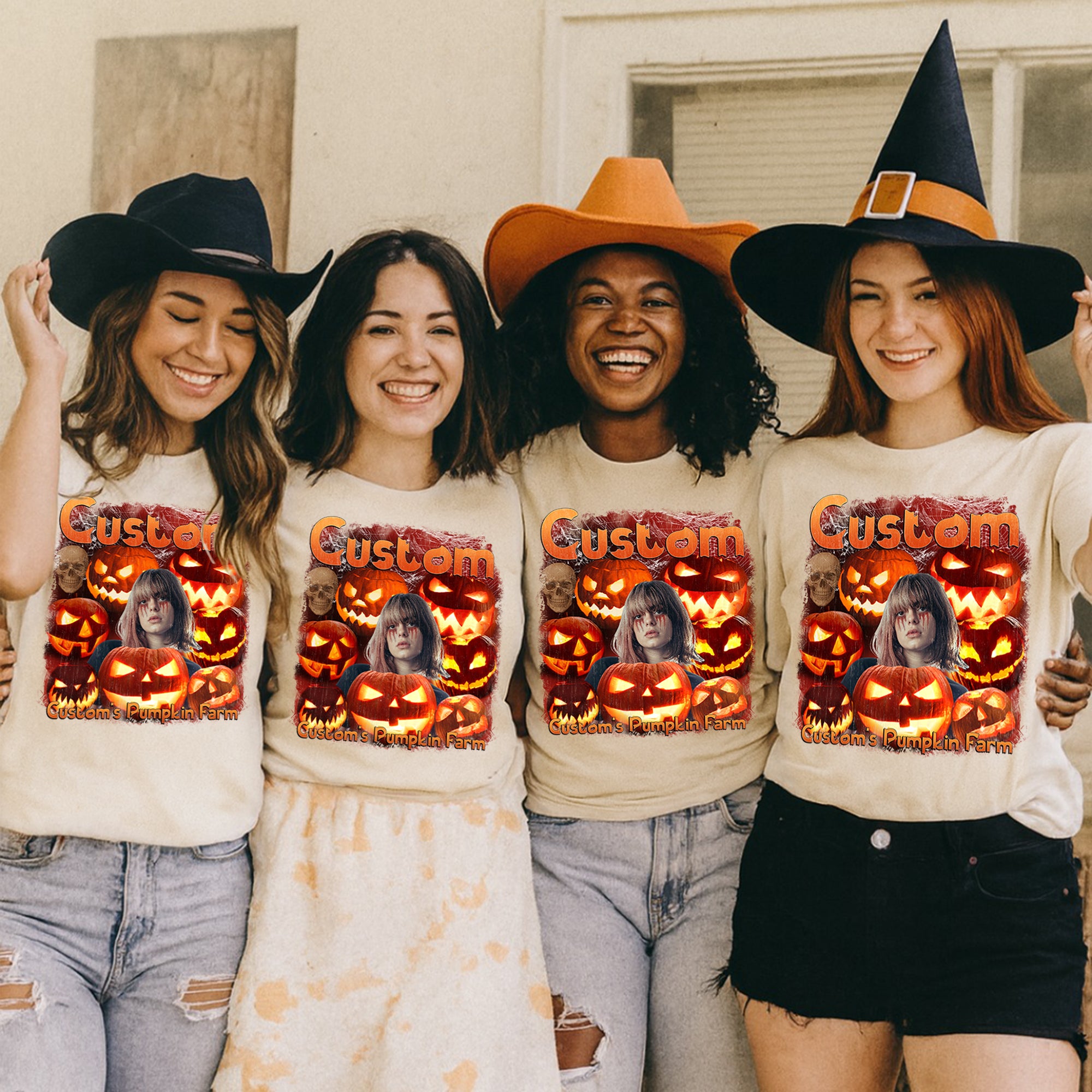 Custom Haunted Pumpkin Shirt – Creepy Comfort Colors Tee