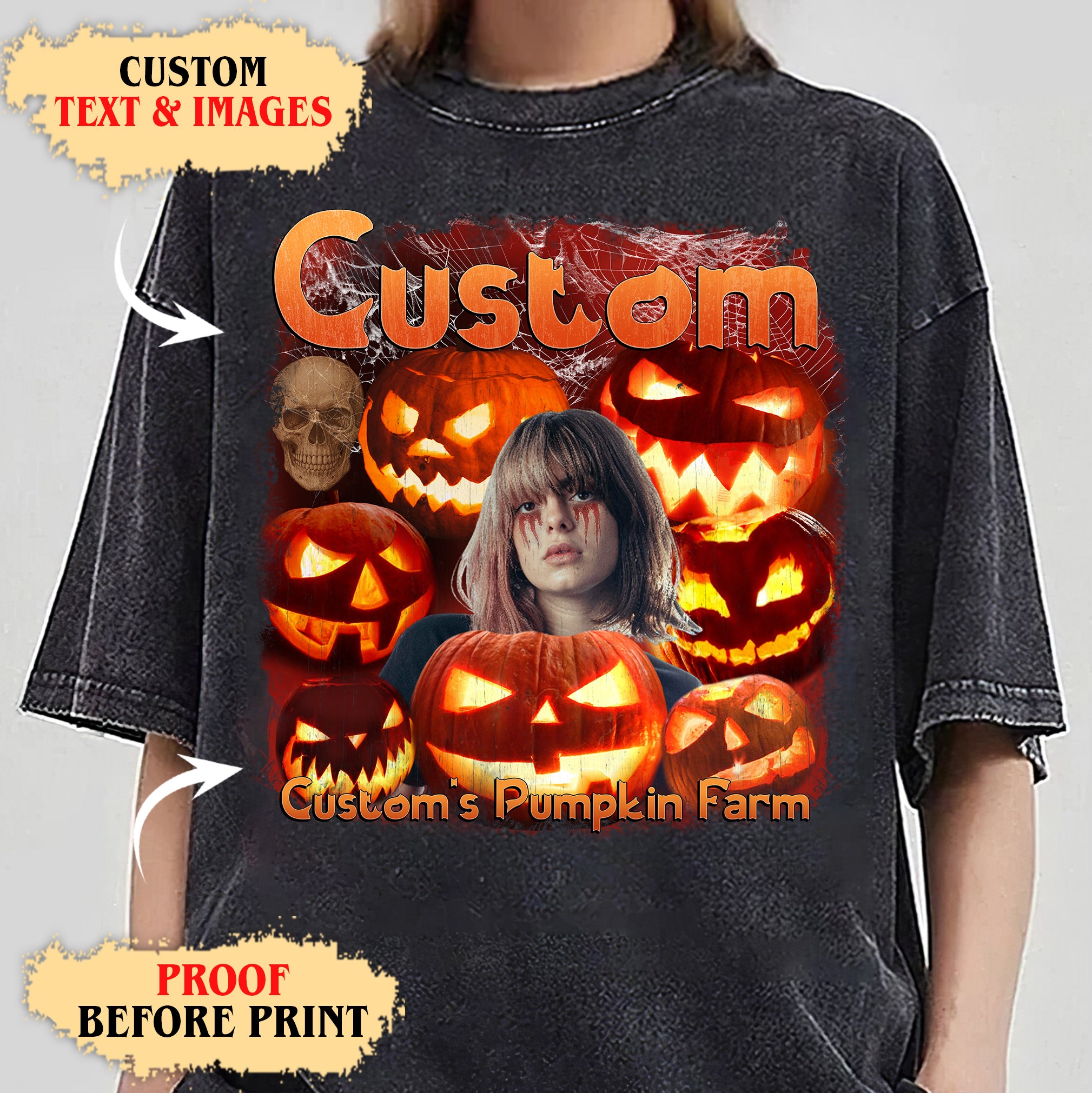 Custom Haunted Pumpkin Shirt – Creepy Comfort Colors Tee
