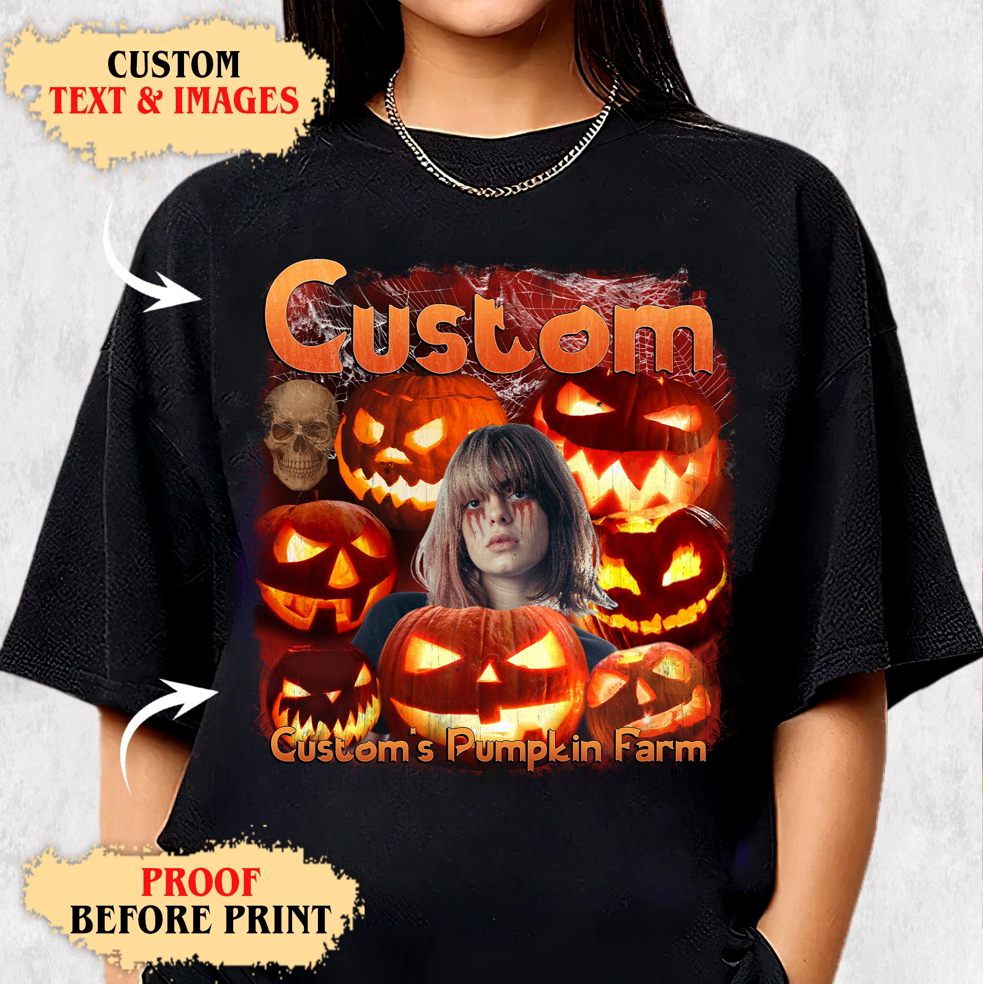 Custom Haunted Pumpkin Shirt – Creepy Comfort Colors Tee