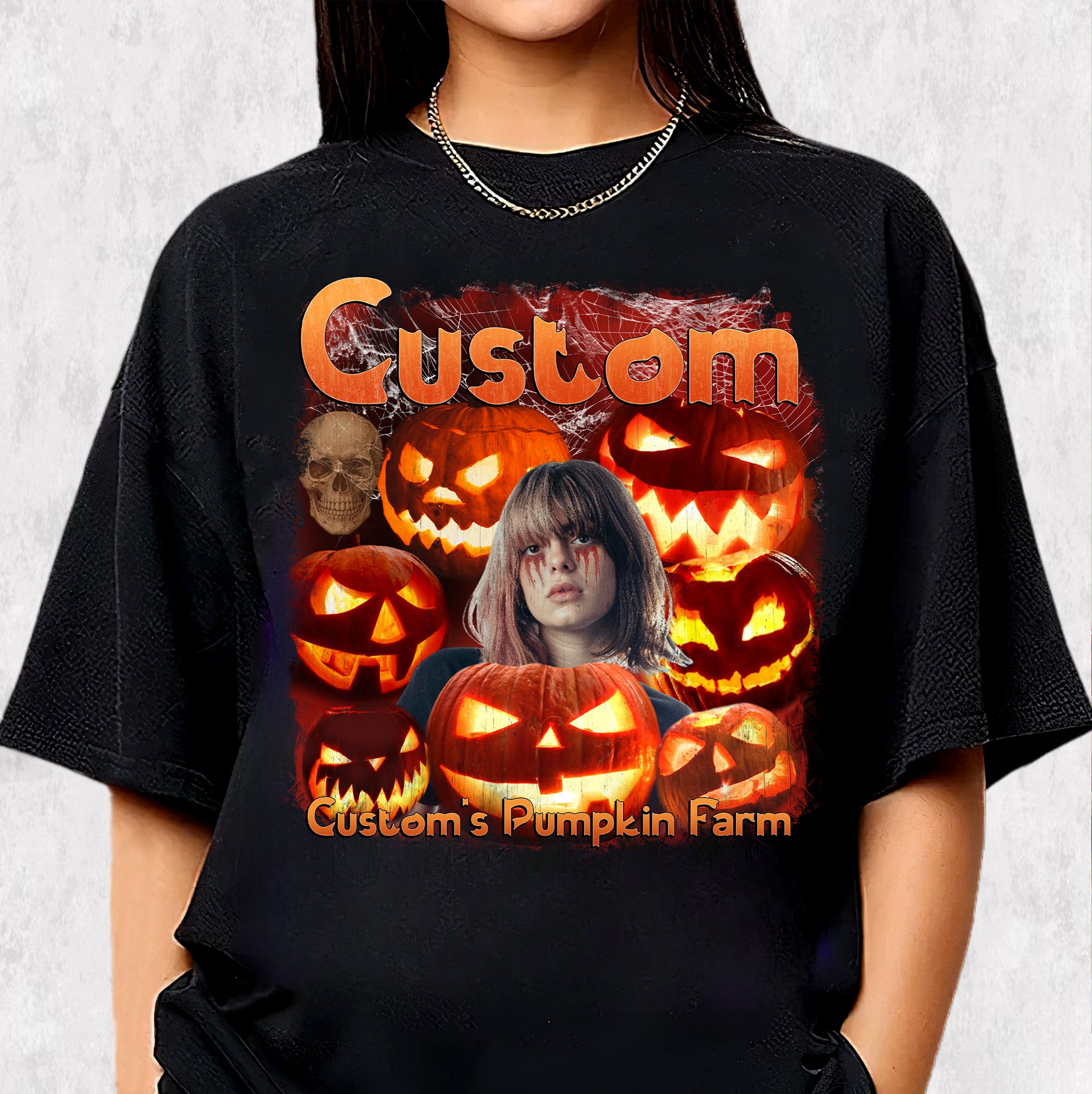 Custom Haunted Pumpkin Shirt – Creepy Comfort Colors Tee