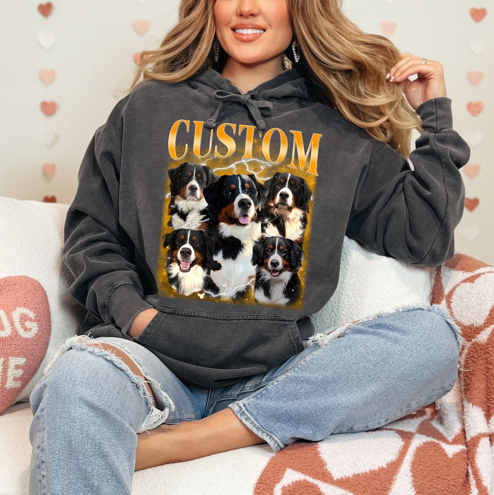 Custom Dog Face Collage – Personalized Pet Portrait Tee