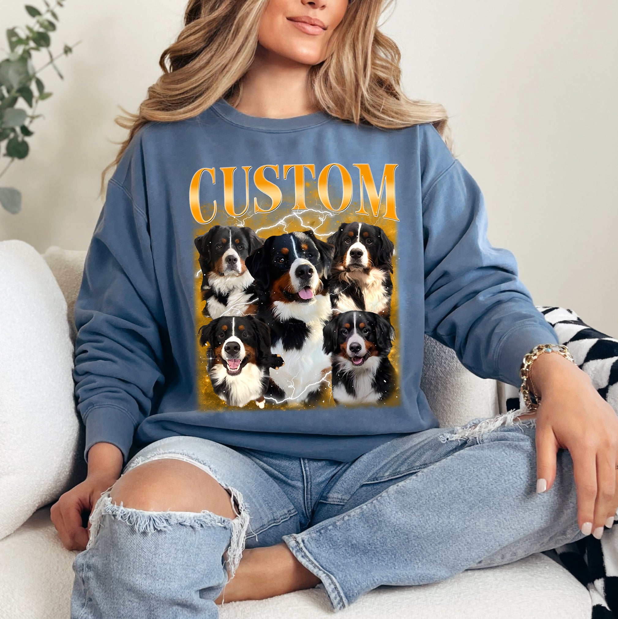 Custom Dog Face Collage – Personalized Pet Portrait Tee