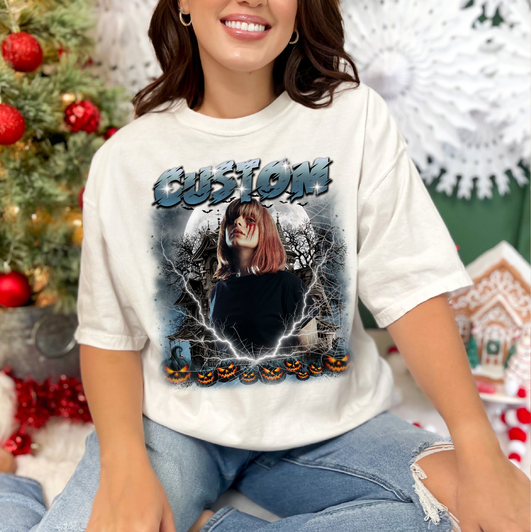 Custom Halloween Makeup Shirt – Spooky Comfort Colors Tee