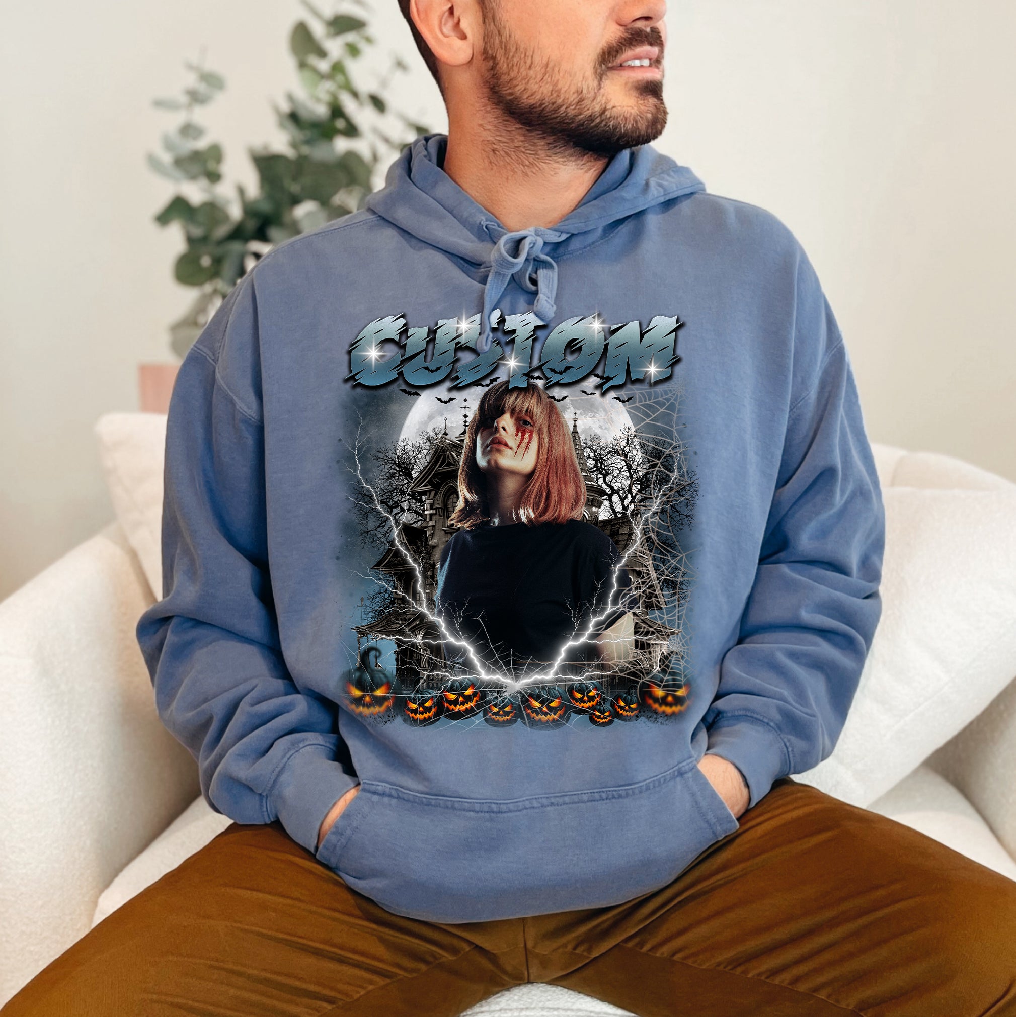 Custom Halloween Makeup Shirt – Spooky Comfort Colors Tee