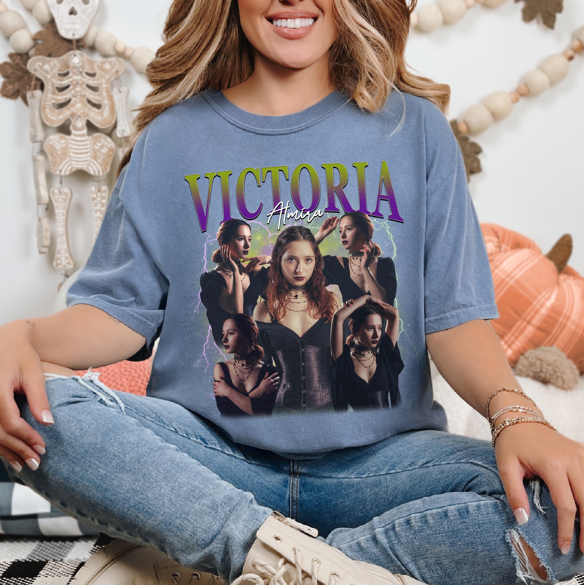 Personalized Halloween Comfort Colors T-Shirt – Bold Retro Style