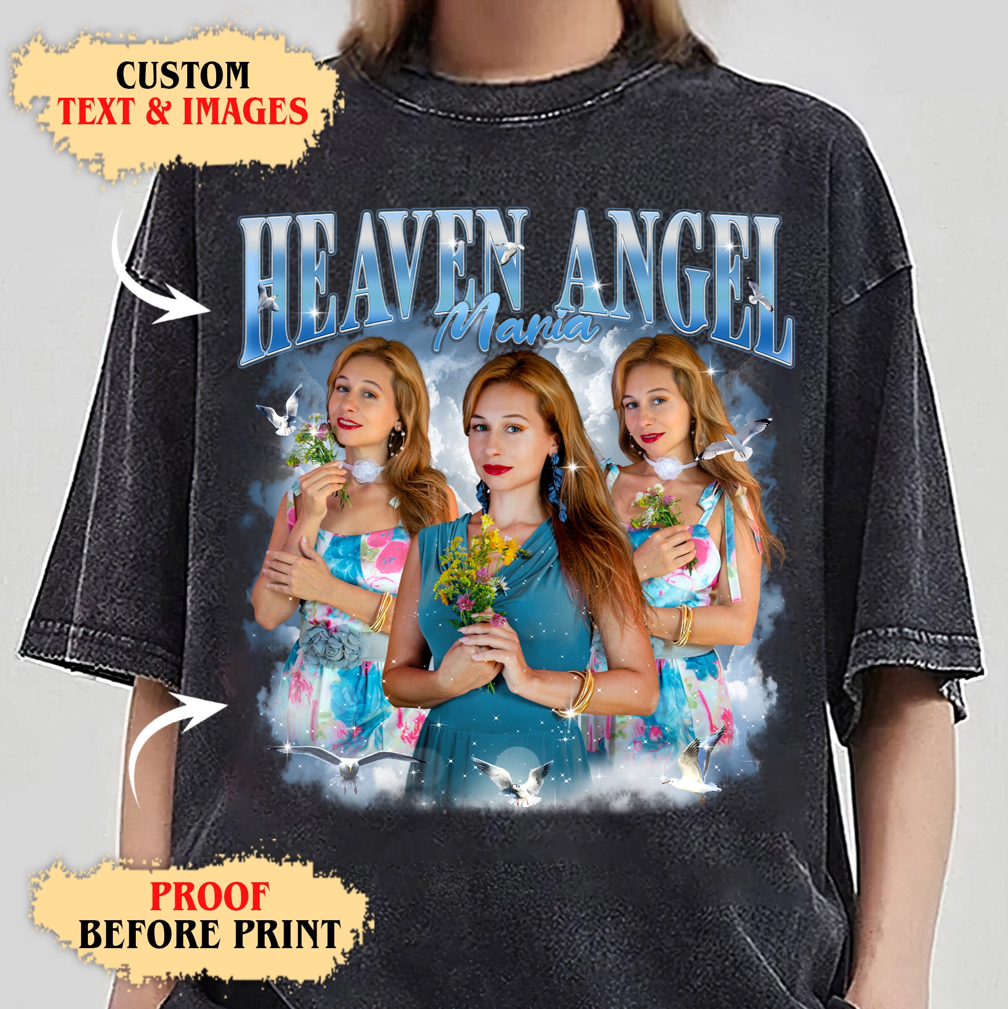 Guardian Spirit Custom Tee - Personalized Angel Theme T-Shirts