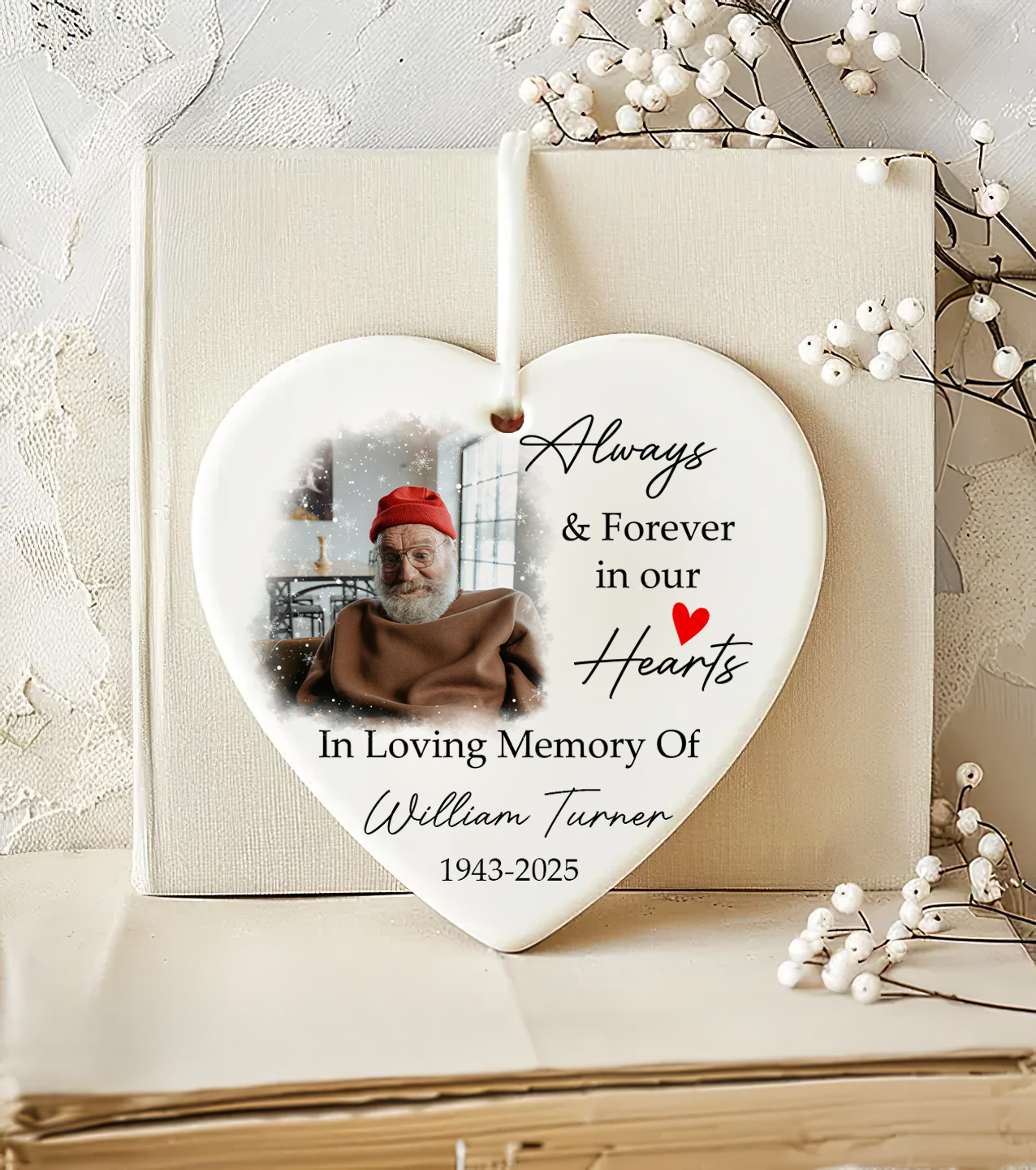In Loving Memory Keepsake - Custom Memorial Photo Ornament