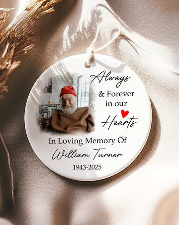 In Loving Memory Keepsake - Custom Memorial Photo Ornament