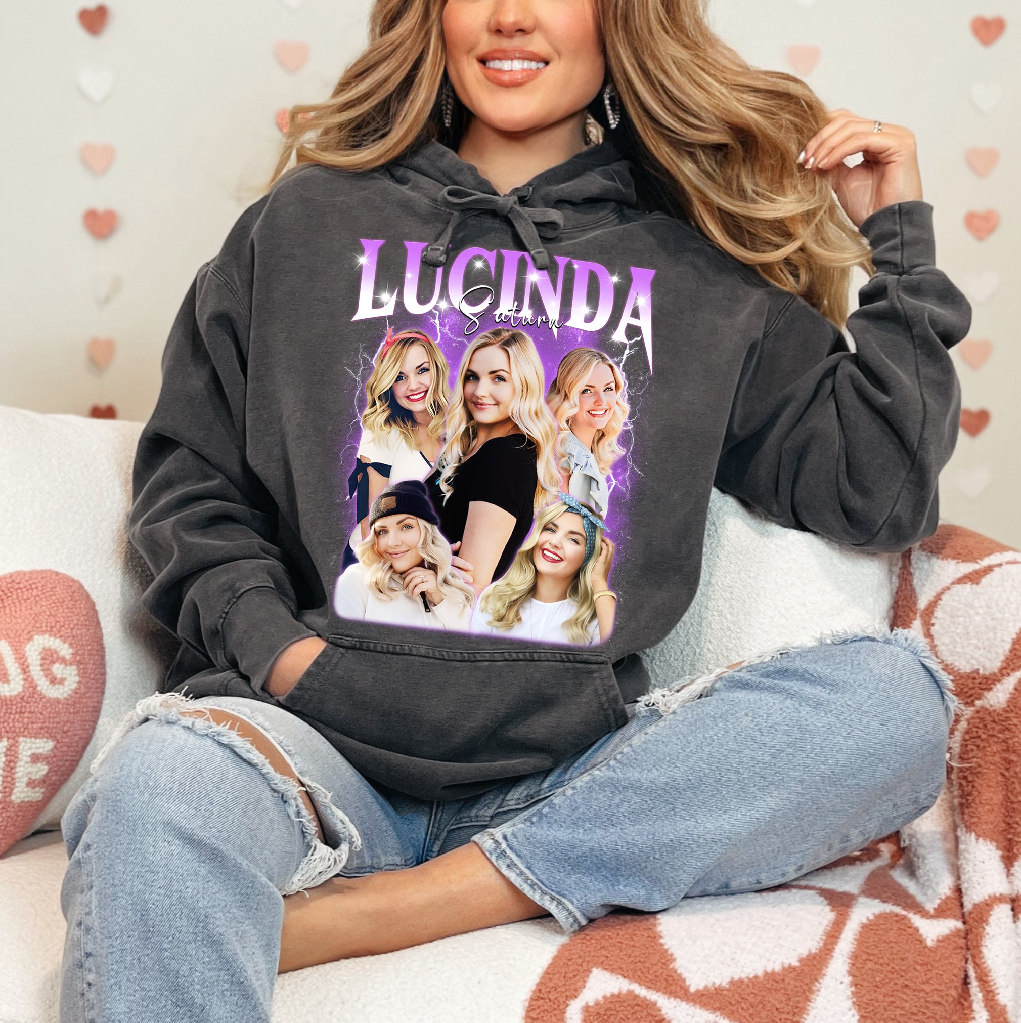 Custom Comfort Colors Shirt – Personalized Photo Collage Gift for Wife or Girlfriend