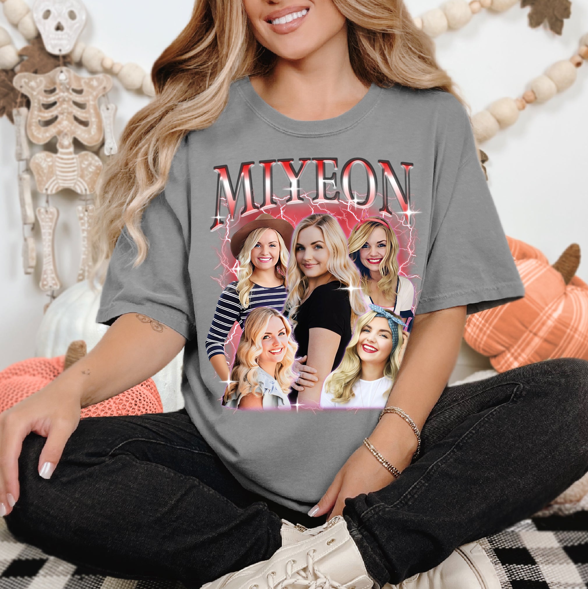 Custom Photo Shirt for Wife or Mom – Comfort Colors Vintage Style Gift for Her