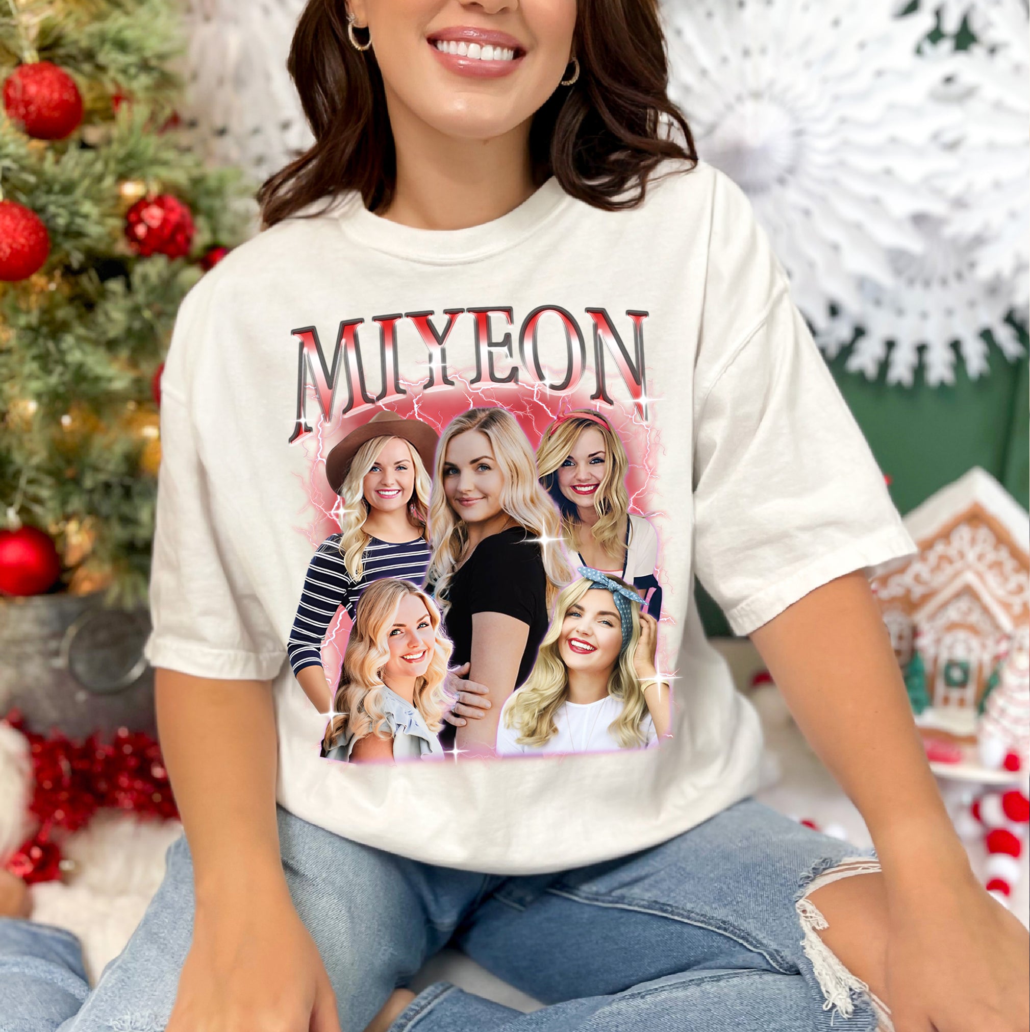 Custom Photo Shirt for Wife or Mom – Comfort Colors Vintage Style Gift for Her