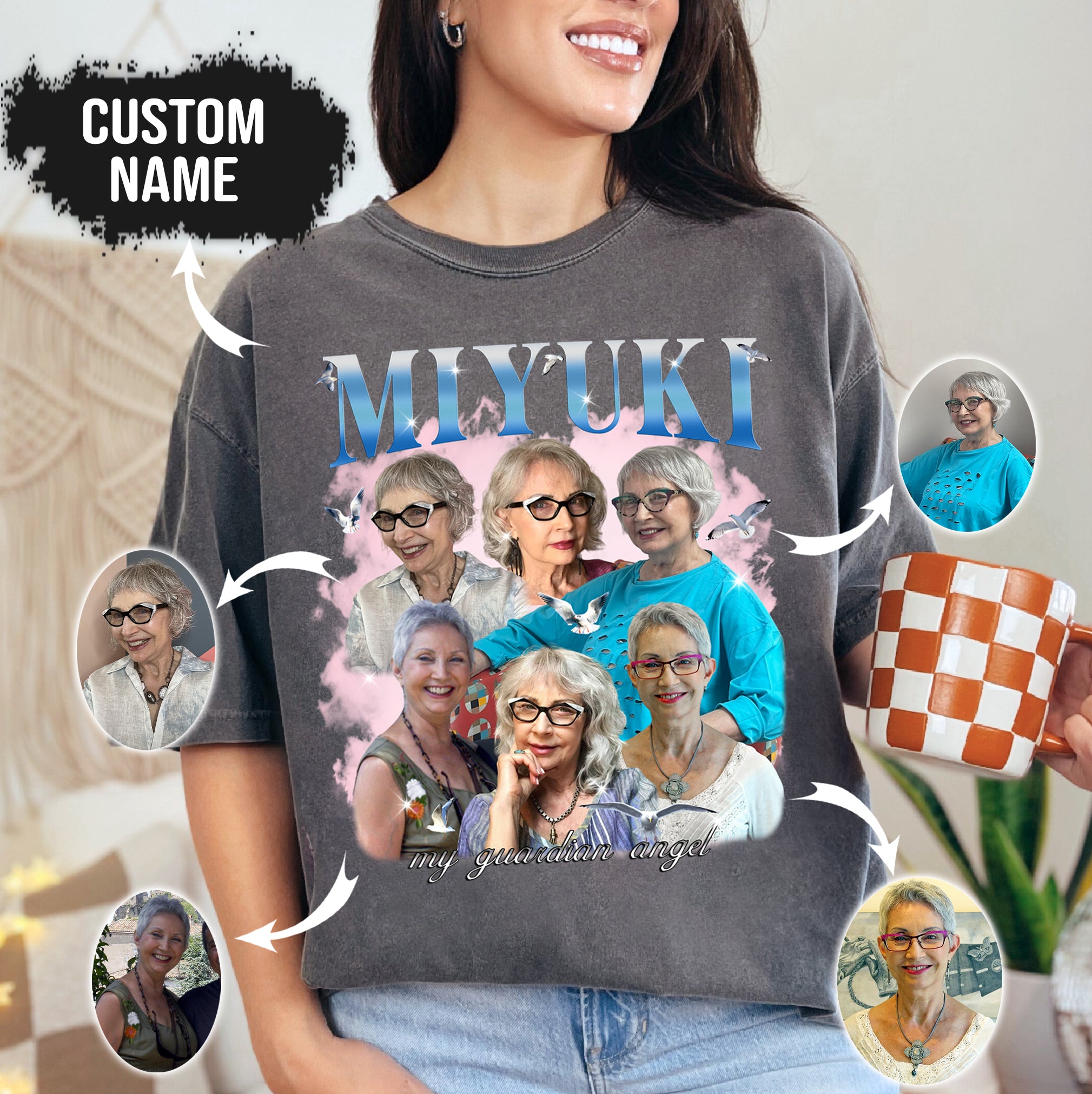 Custom Memorial Shirt with Name & Photo – My Guardian Angel Tee