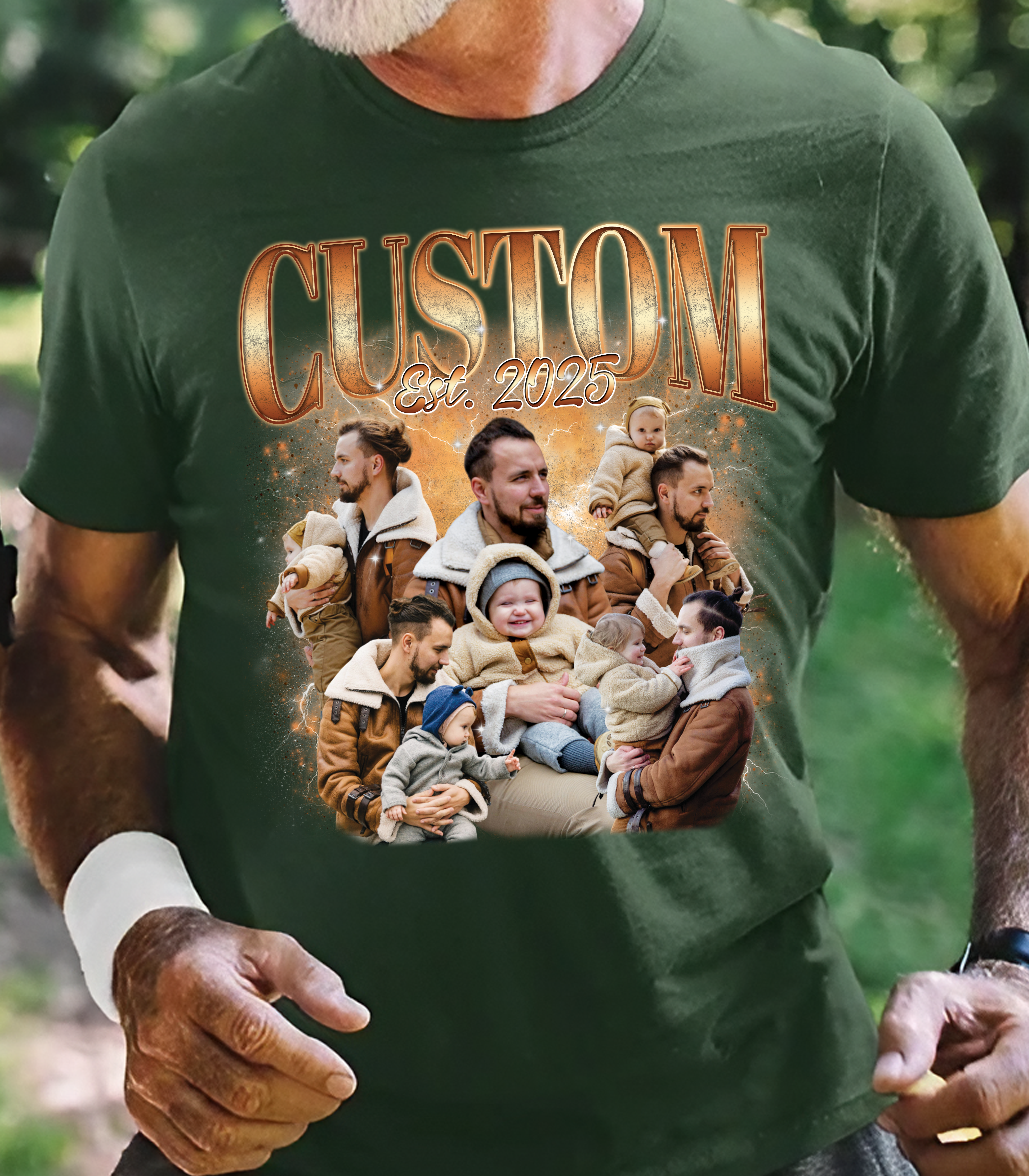 Custom Dad and Daughter Shirt – Vintage Photo Collage Family Tee
