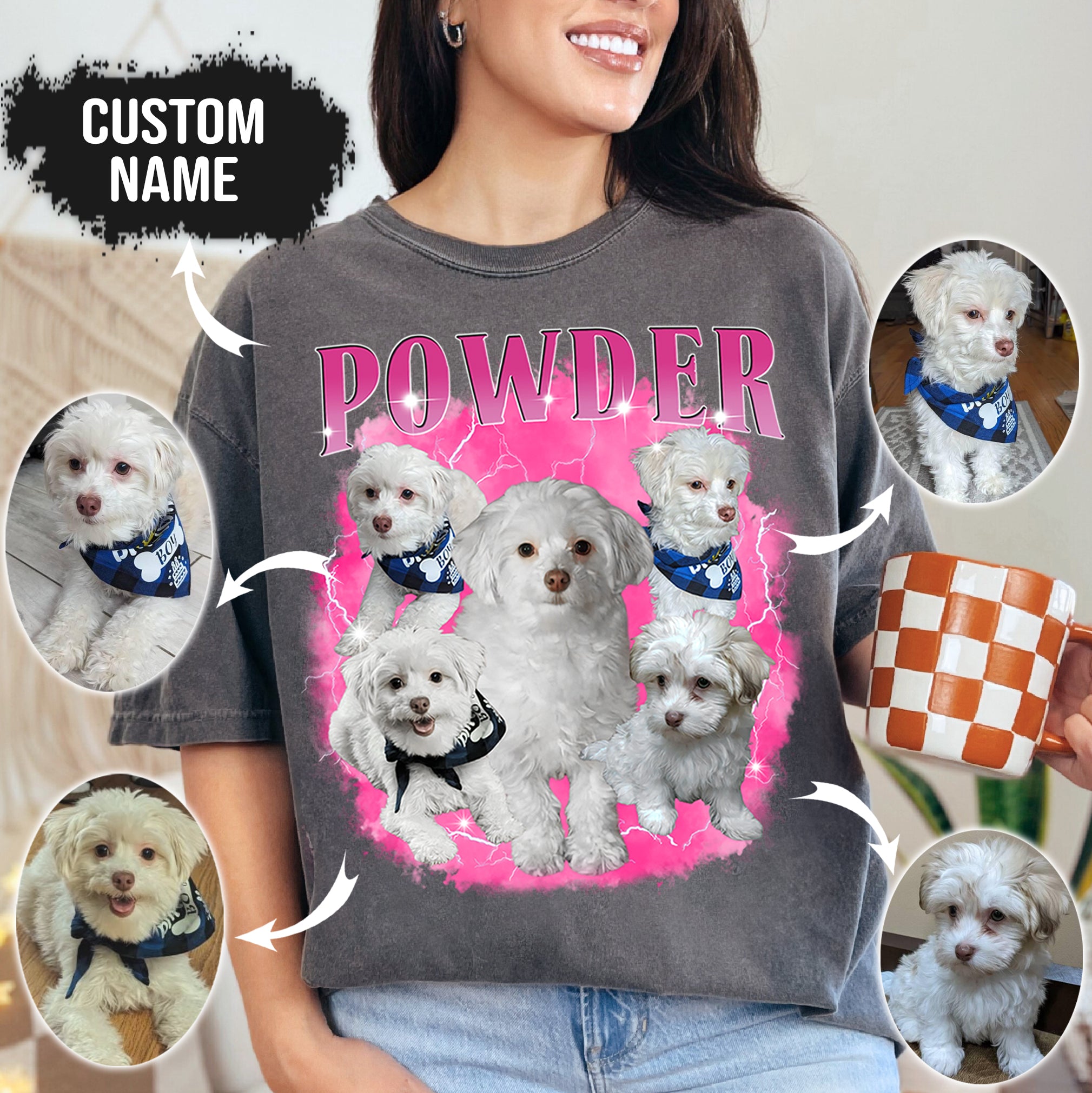 Custom Shirt with Dog’s Face – Personalized Comfort Colors Tee