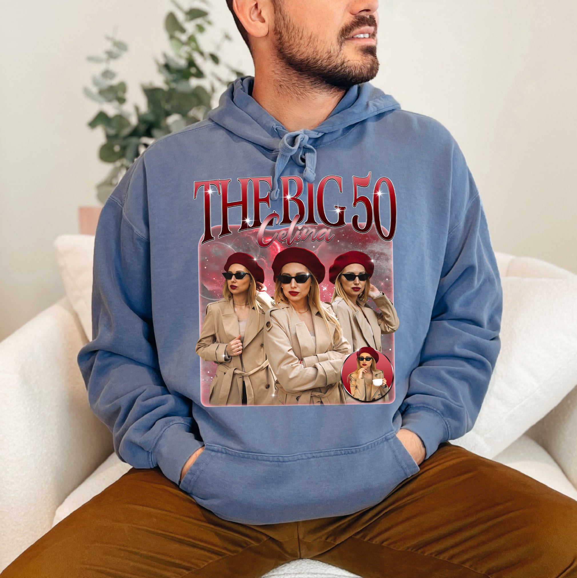 The Big 50 Birthday Graphic Tee - Custom Retro Photo T-Shirts