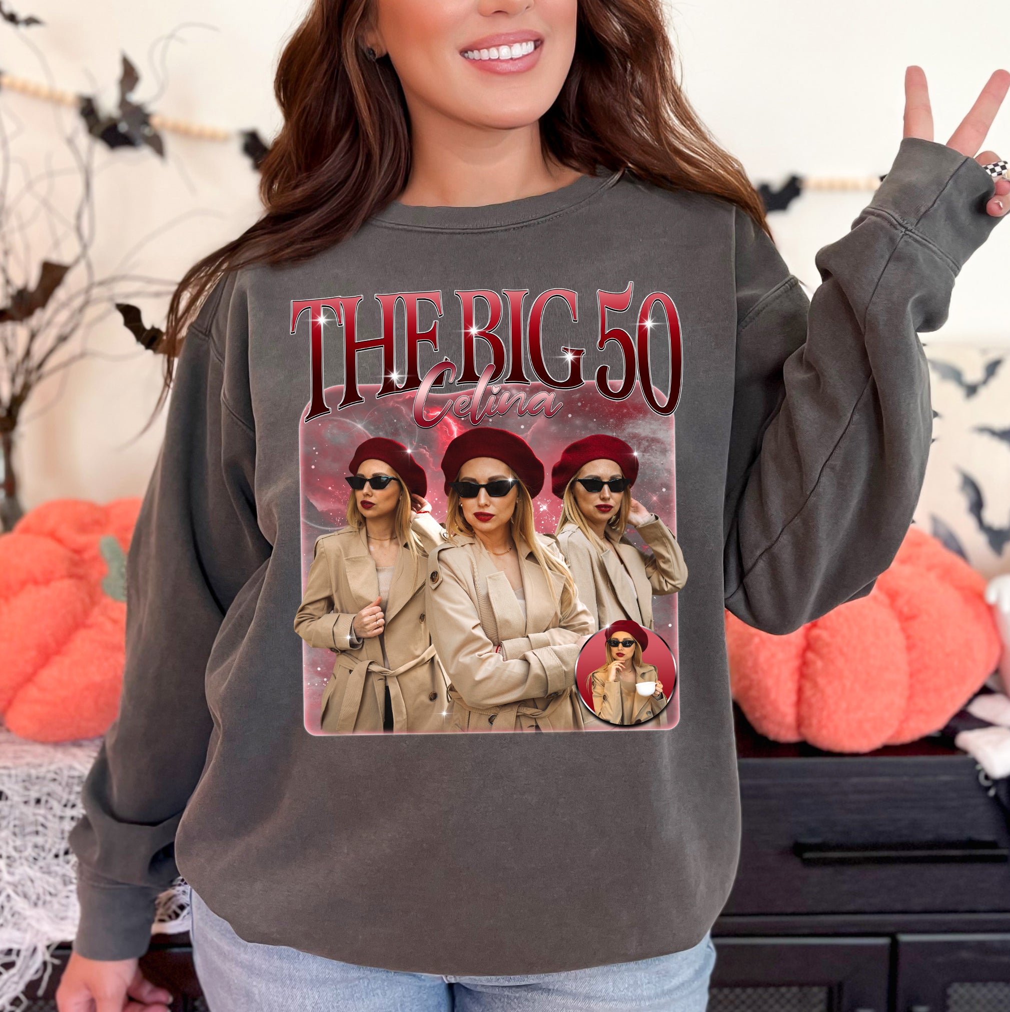 The Big 50 Birthday Graphic Tee - Custom Retro Photo T-Shirts