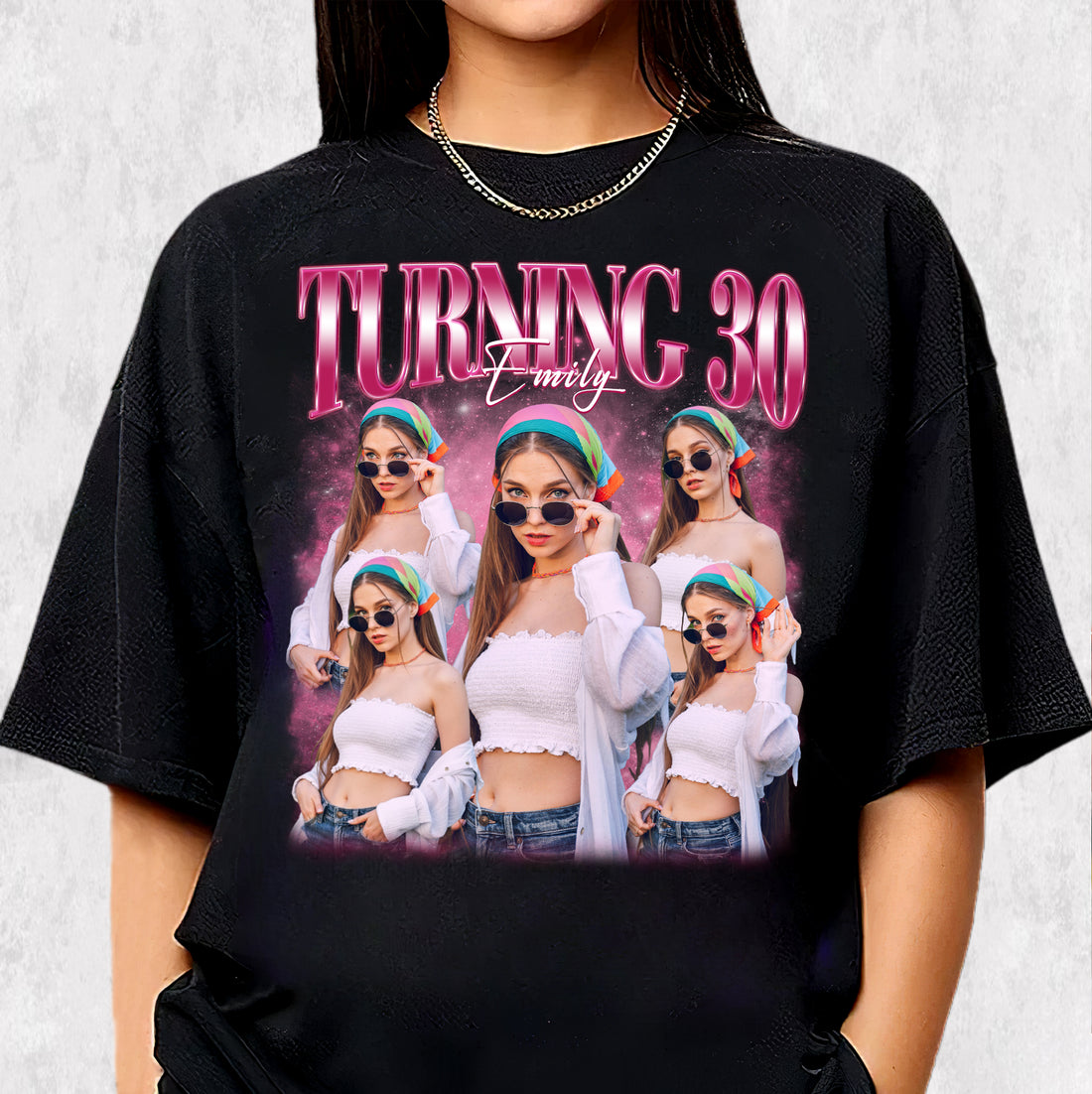Custom Photo Collage 30th Birthday Shirt – Personalized Turning 30 Tee