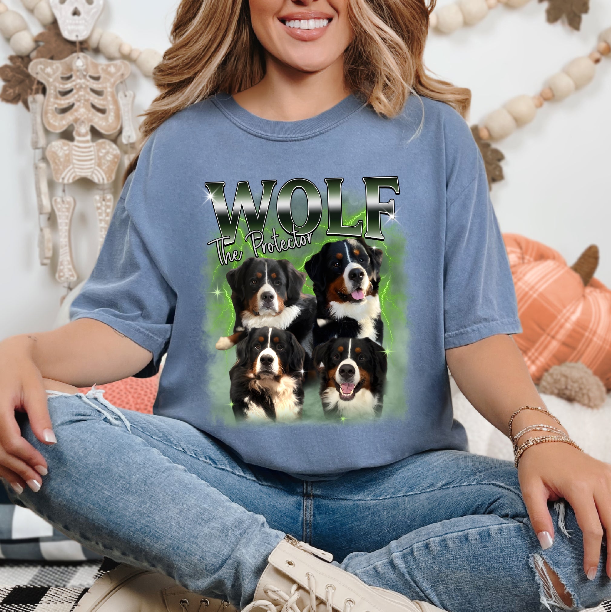 Custom Dog Face Shirt – The Protector Pet Portrait Tee