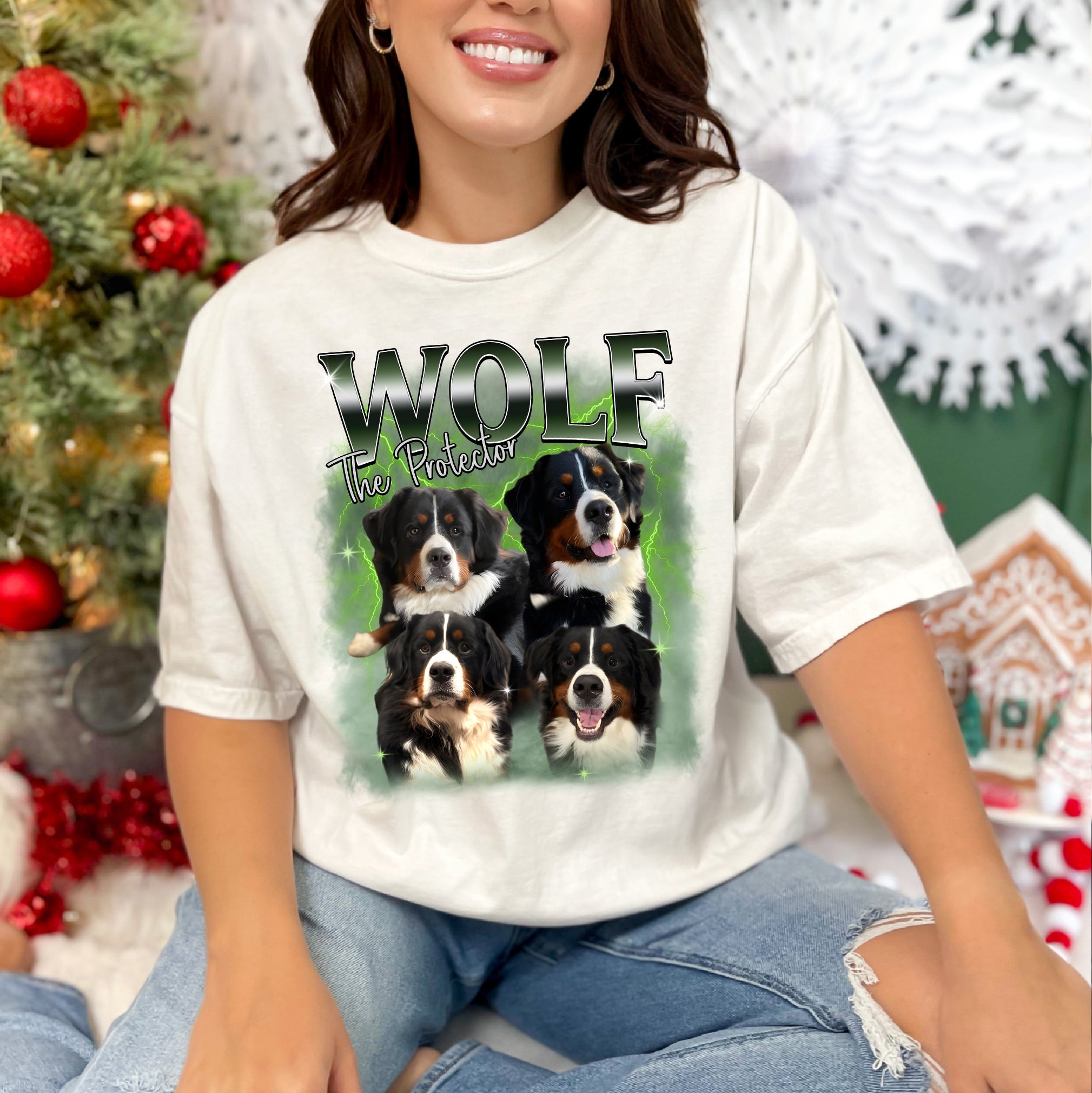 Custom Dog Face Shirt – The Protector Pet Portrait Tee