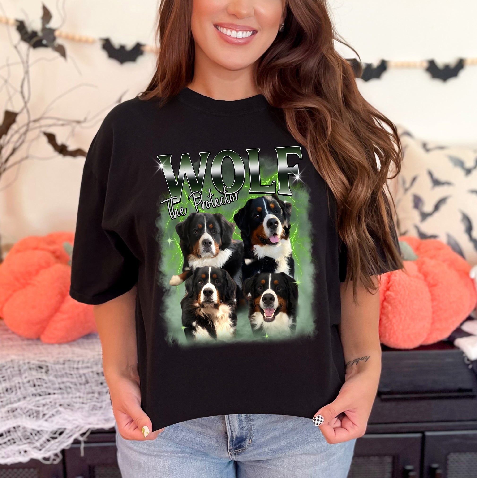 Custom Dog Face Shirt – The Protector Pet Portrait Tee