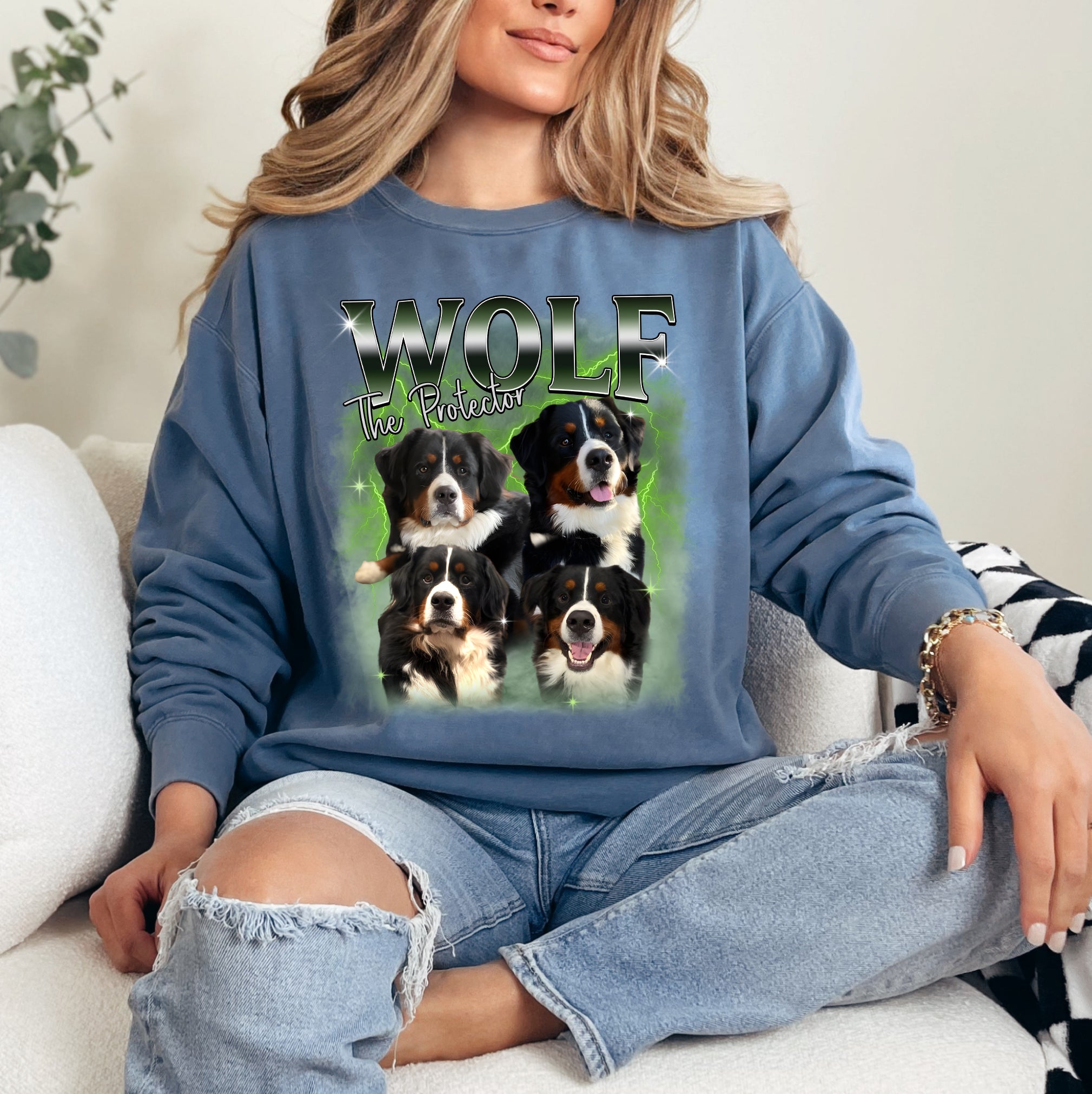 Custom Dog Face Shirt – The Protector Pet Portrait Tee