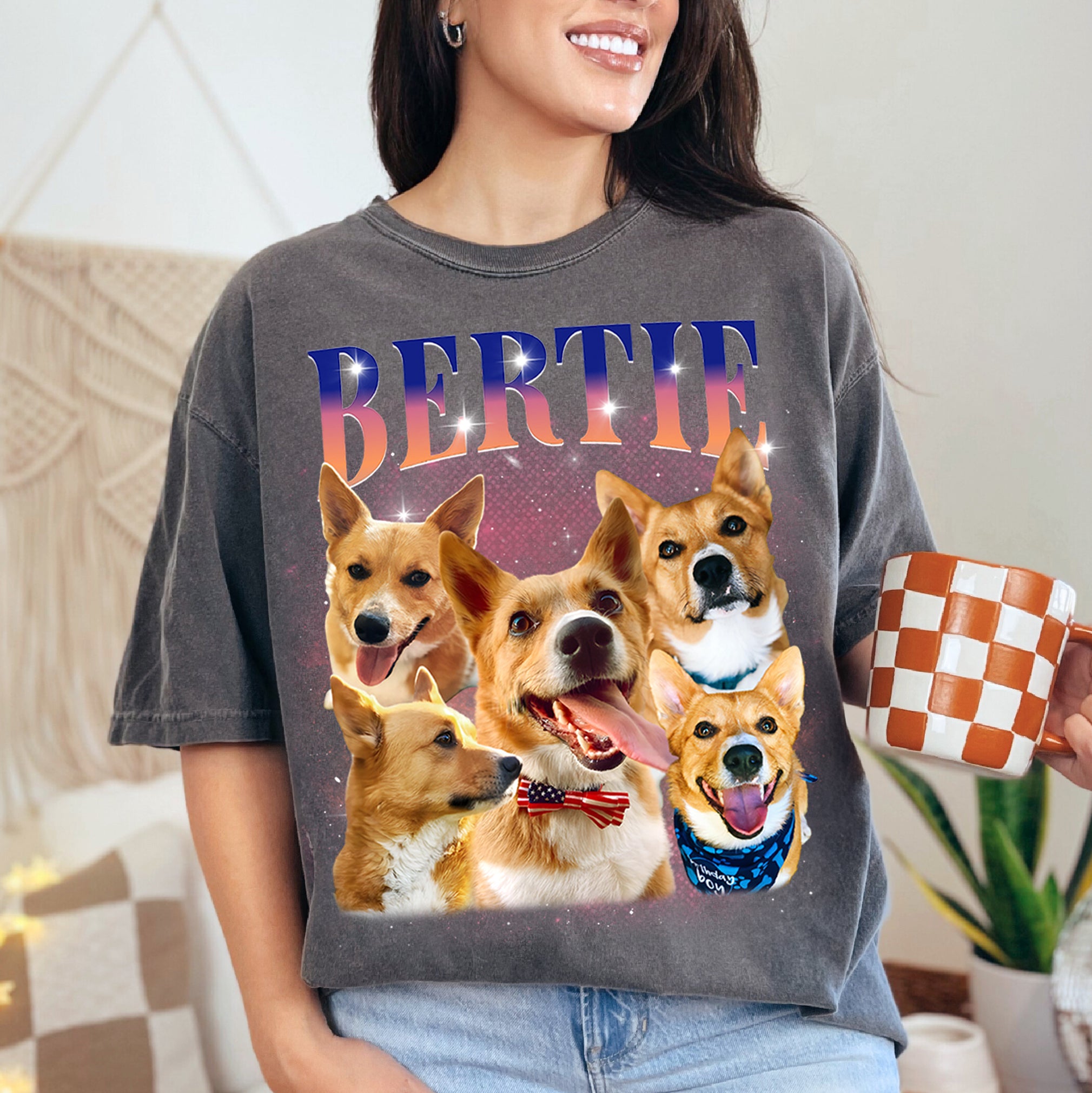 Custom Dog Face Shirt – Personalized Pet Photo Collage Tee