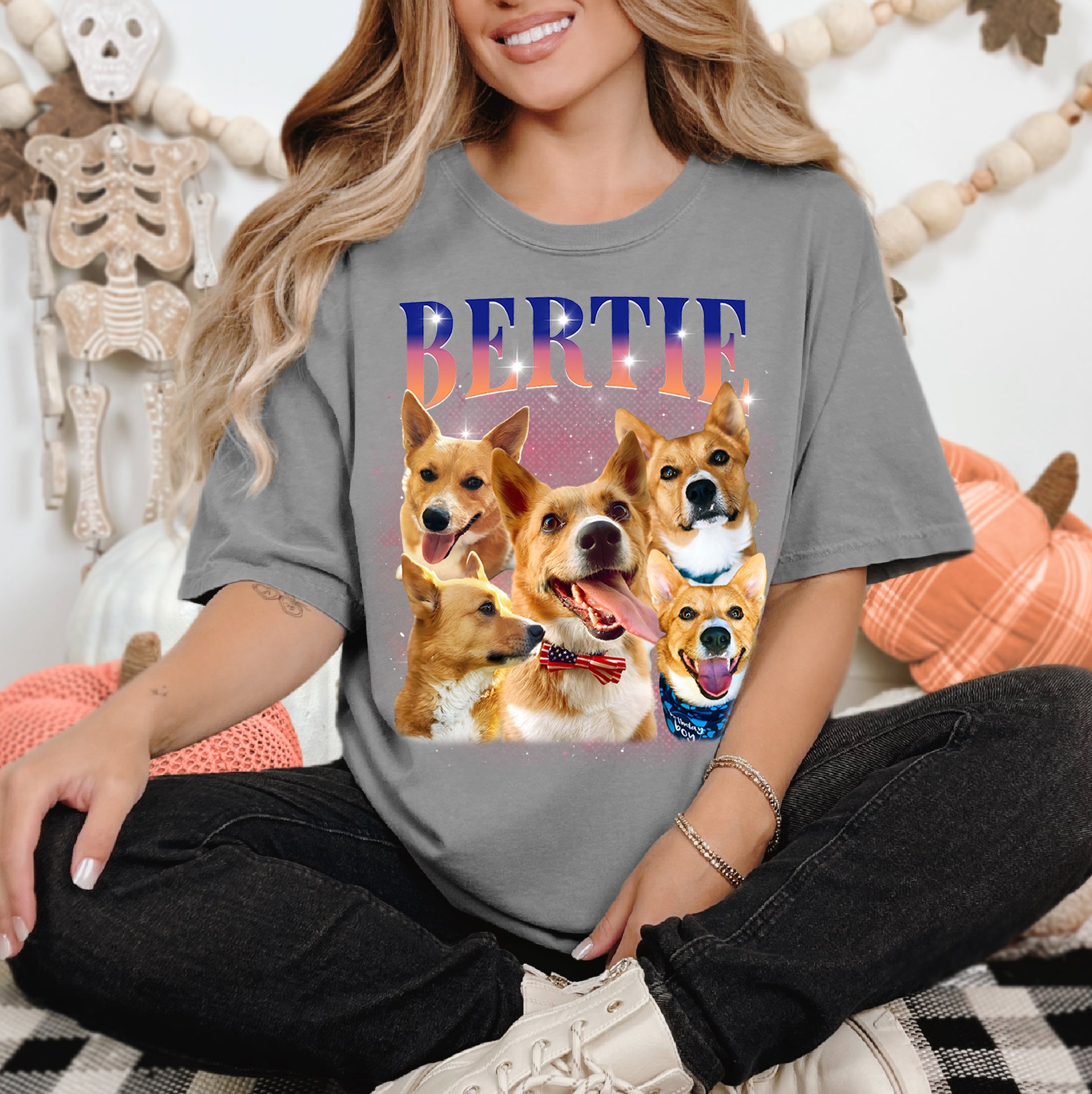 Custom Dog Face Shirt – Personalized Pet Photo Collage Tee