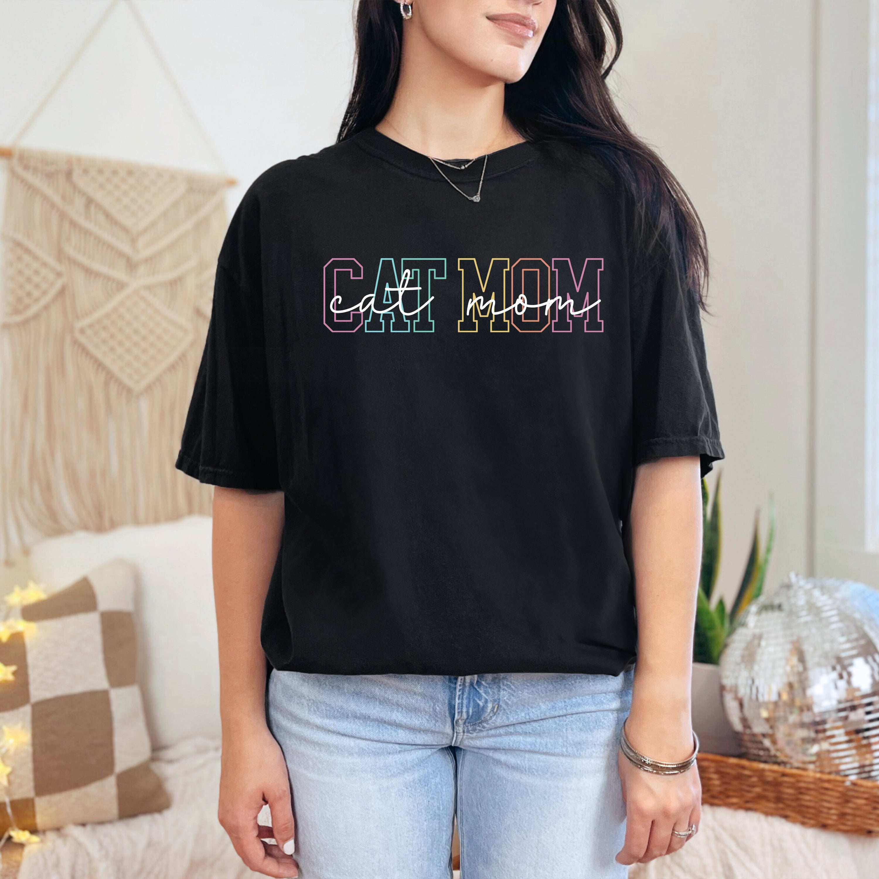 Comfort Colors Cat Mom Shirt, Gift For Cat Mom, Fur Mama