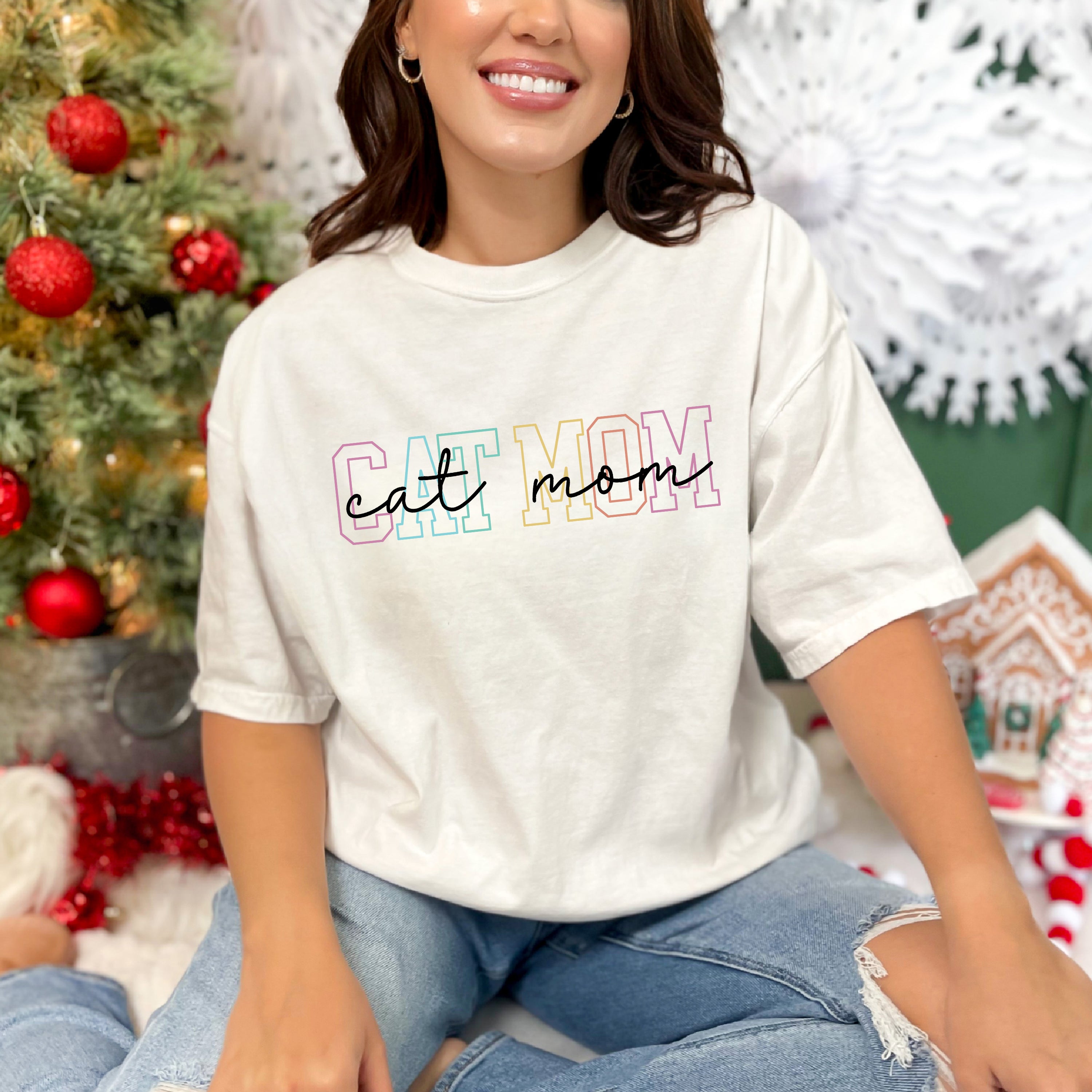 Comfort Colors Cat Mom Shirt, Gift For Cat Mom, Fur Mama