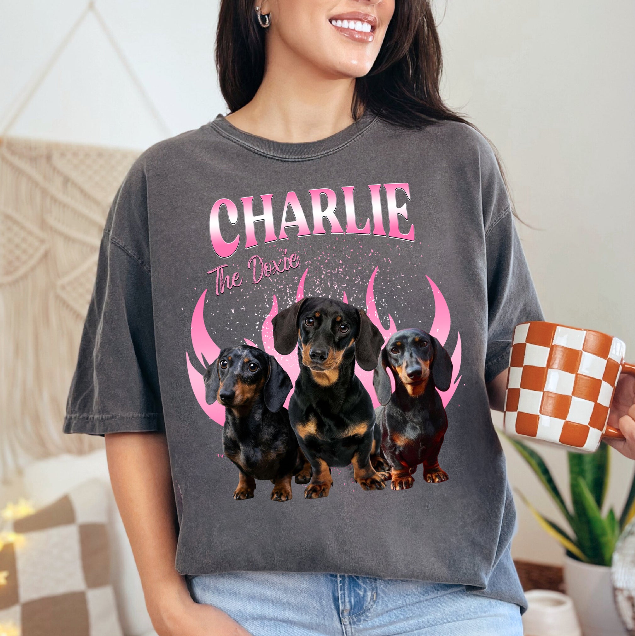 Custom Retro Dog Shirt – Comfort Colors Personalized Apparel