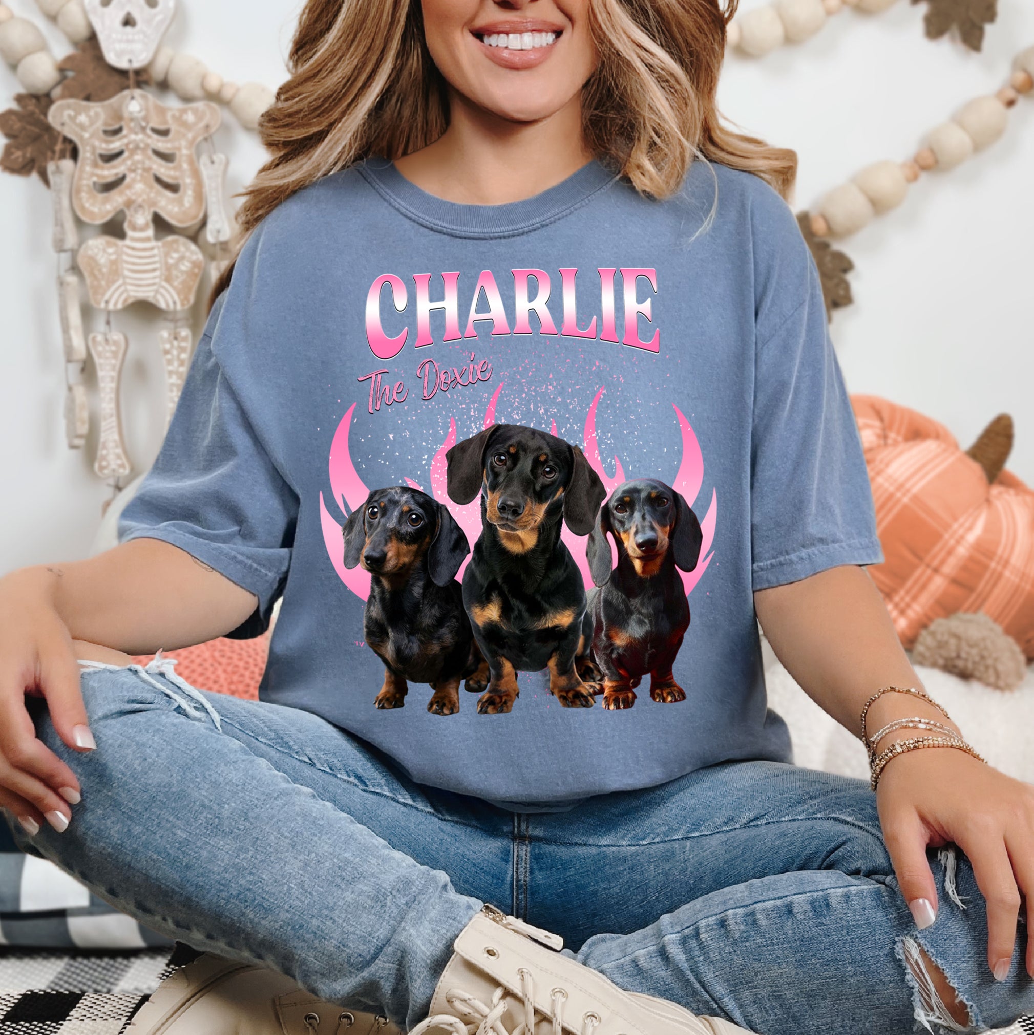 Custom Retro Dog Shirt – Comfort Colors Personalized Apparel