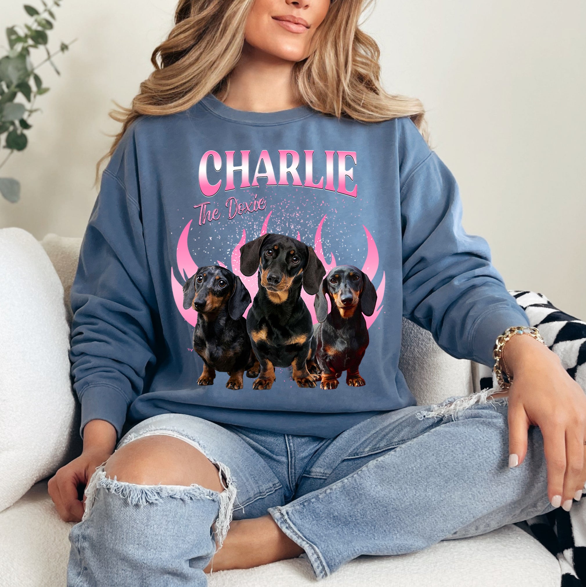 Custom Retro Dog Shirt – Comfort Colors Personalized Apparel