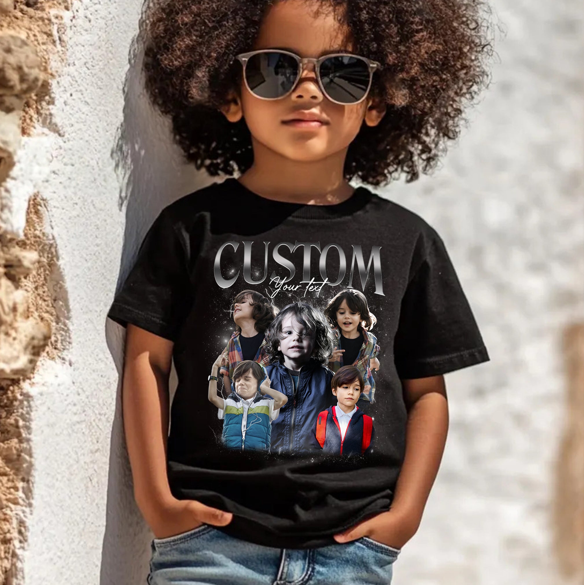 Custom Family Photo Face Shirt, Wife or Girlfriend Photo Shirt, Personalized Bootleg Birthday Gift