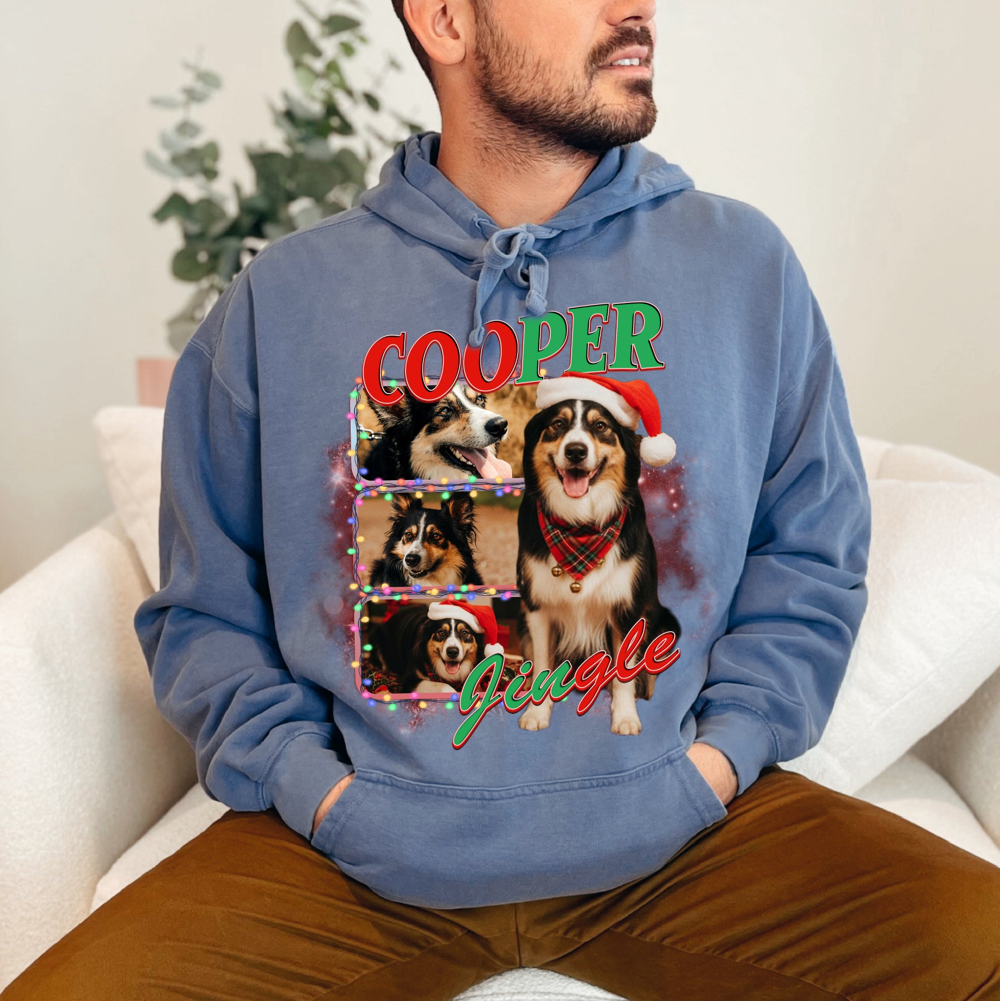 Custom Dog Photo Tee – Unique Christmas T-Shirts for Pet Lovers