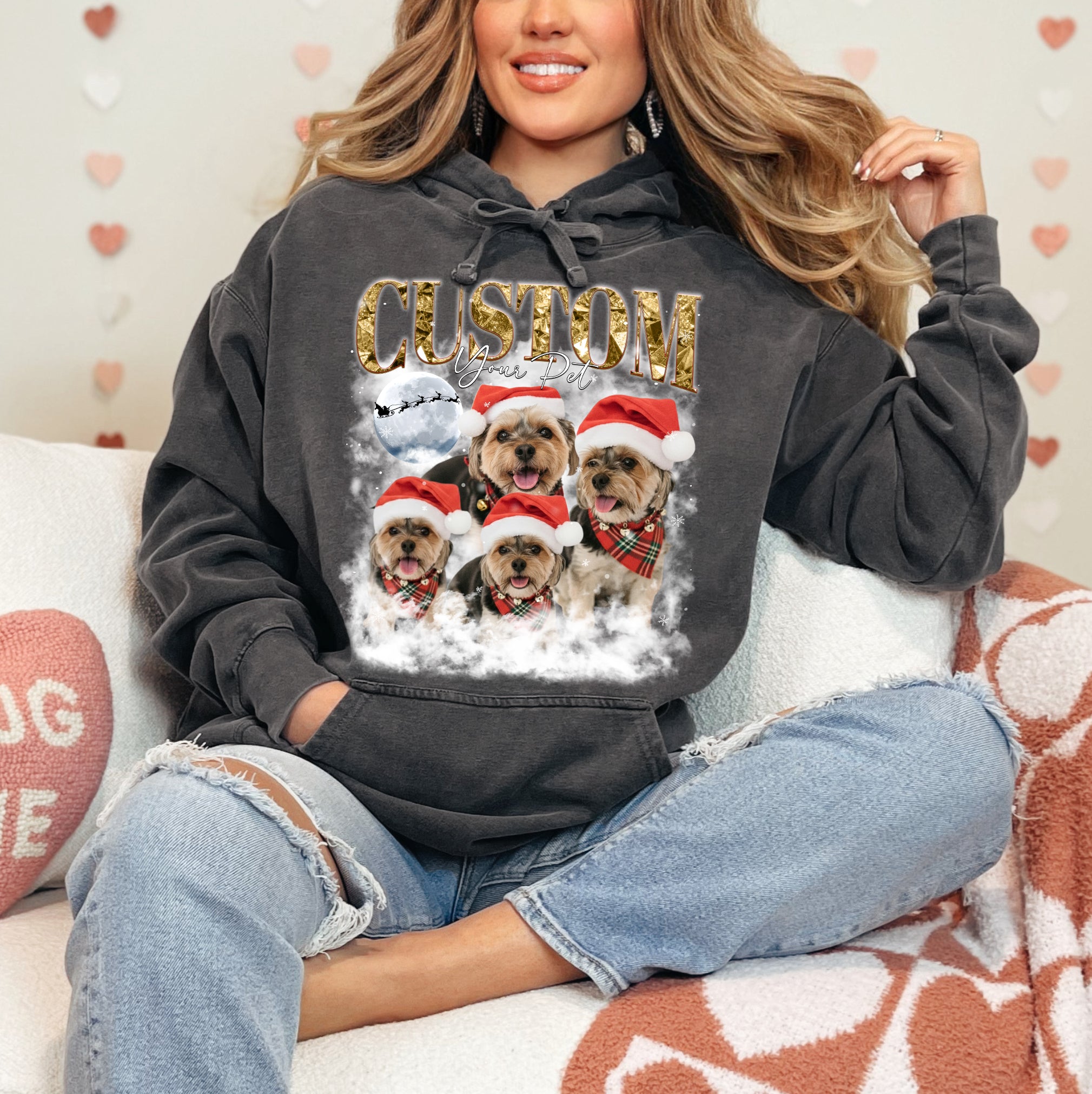 Merry Christmas Pet Photo Tee - Custom Dog Lover T-Shirts