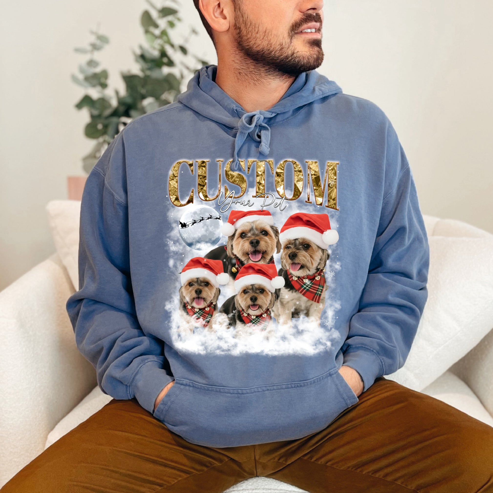 Merry Christmas Pet Photo Tee - Custom Dog Lover T-Shirts