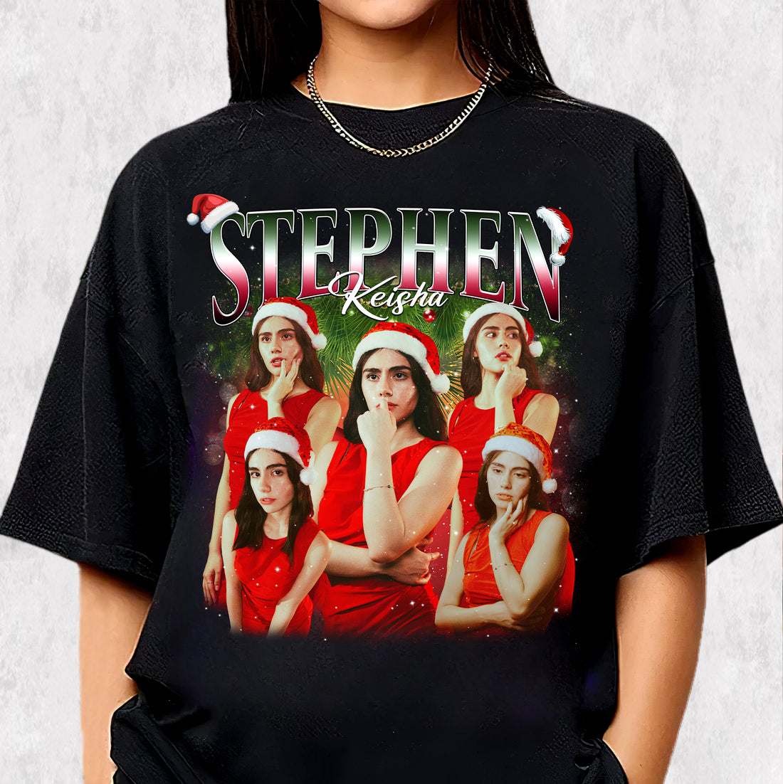 Custom Christmas Photo Tee - Personalized Holiday Comfort Colors T-Shirts