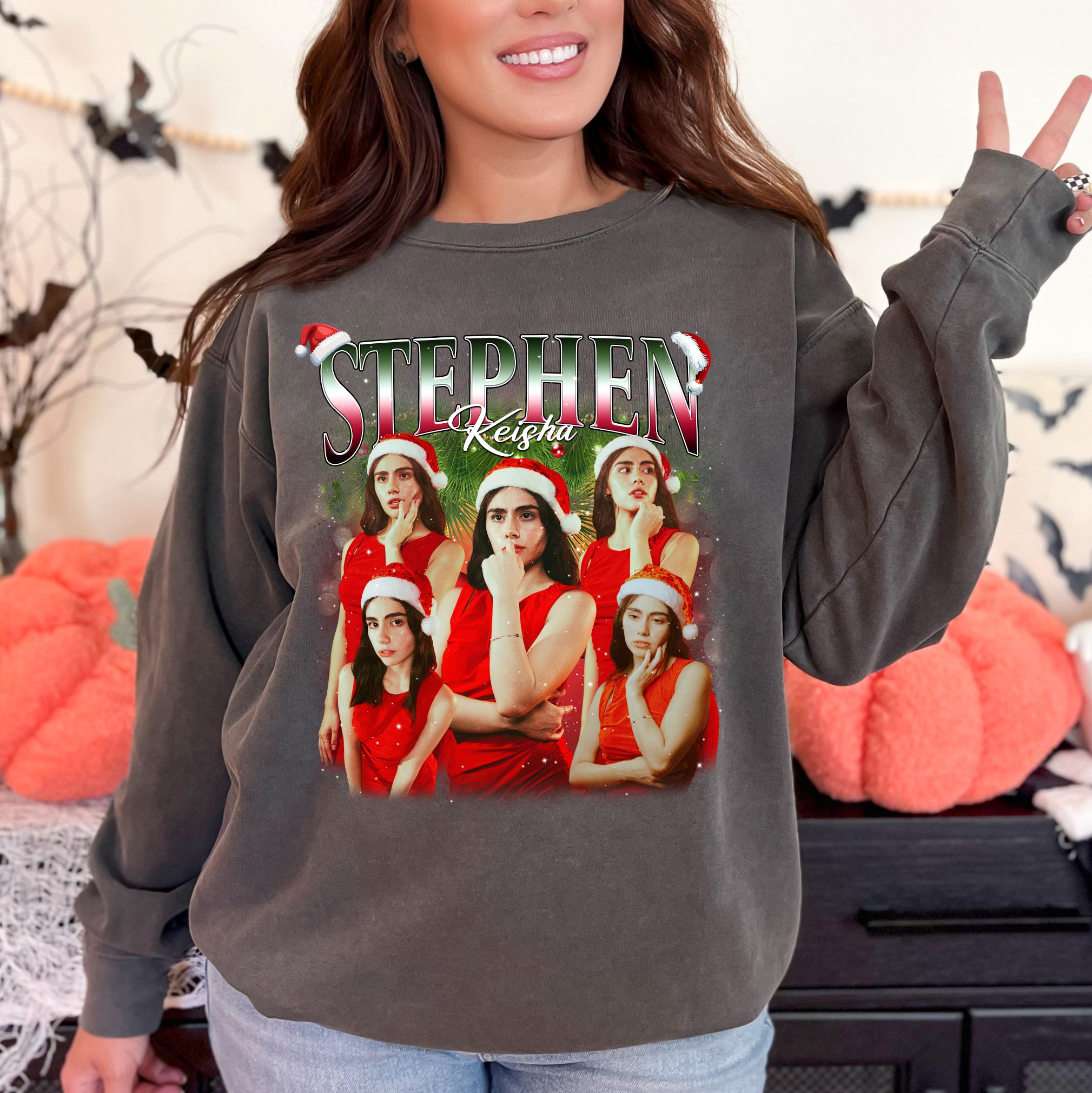 Custom Christmas Photo Tee - Personalized Holiday Comfort Colors T-Shirts