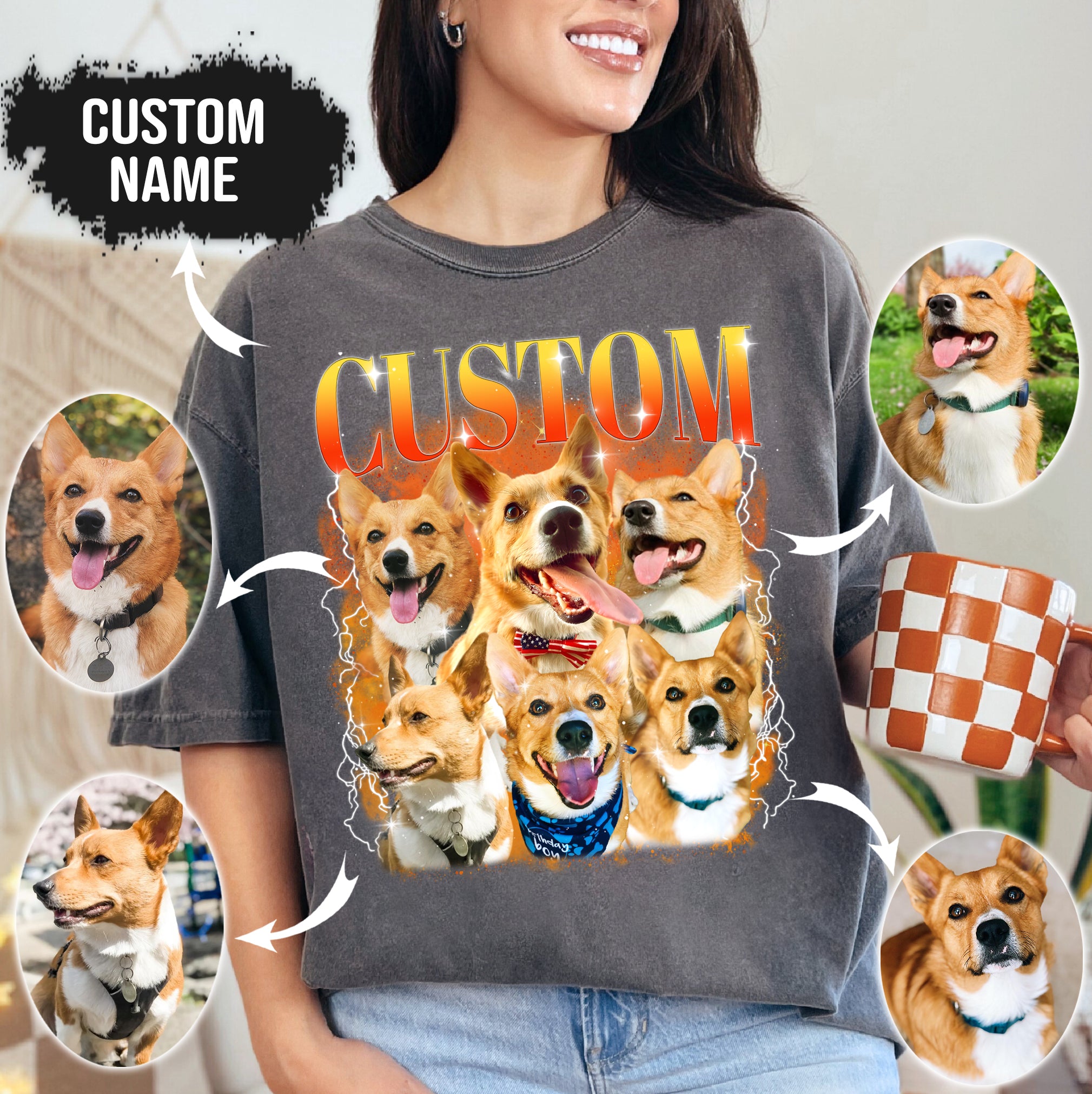Custom Shirt with Dog’s Face – Comfort Colors Pet Photo Tee