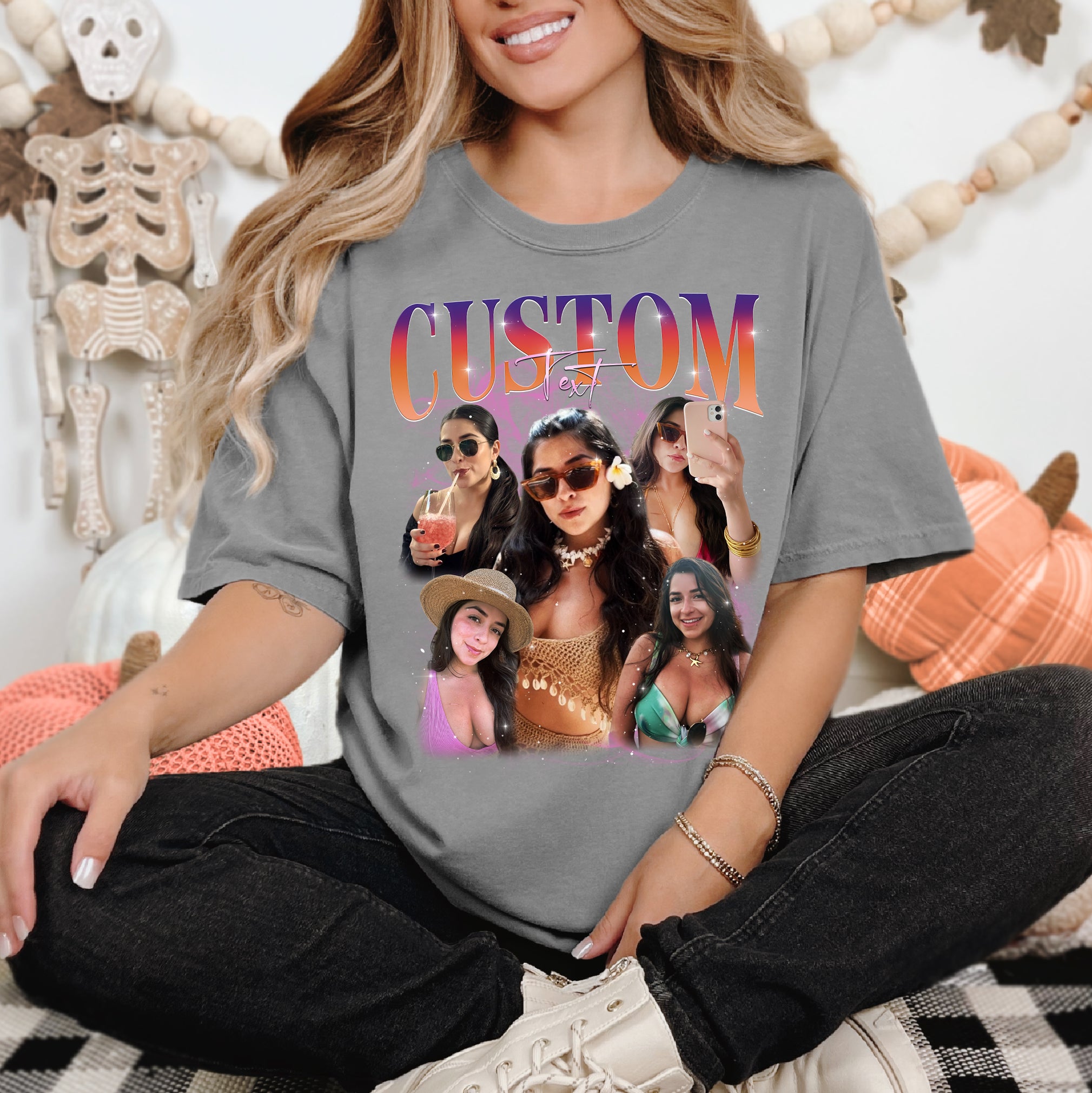Personalized Gift for Mom – Custom Mama Est. Shirt with Kids’ Photos