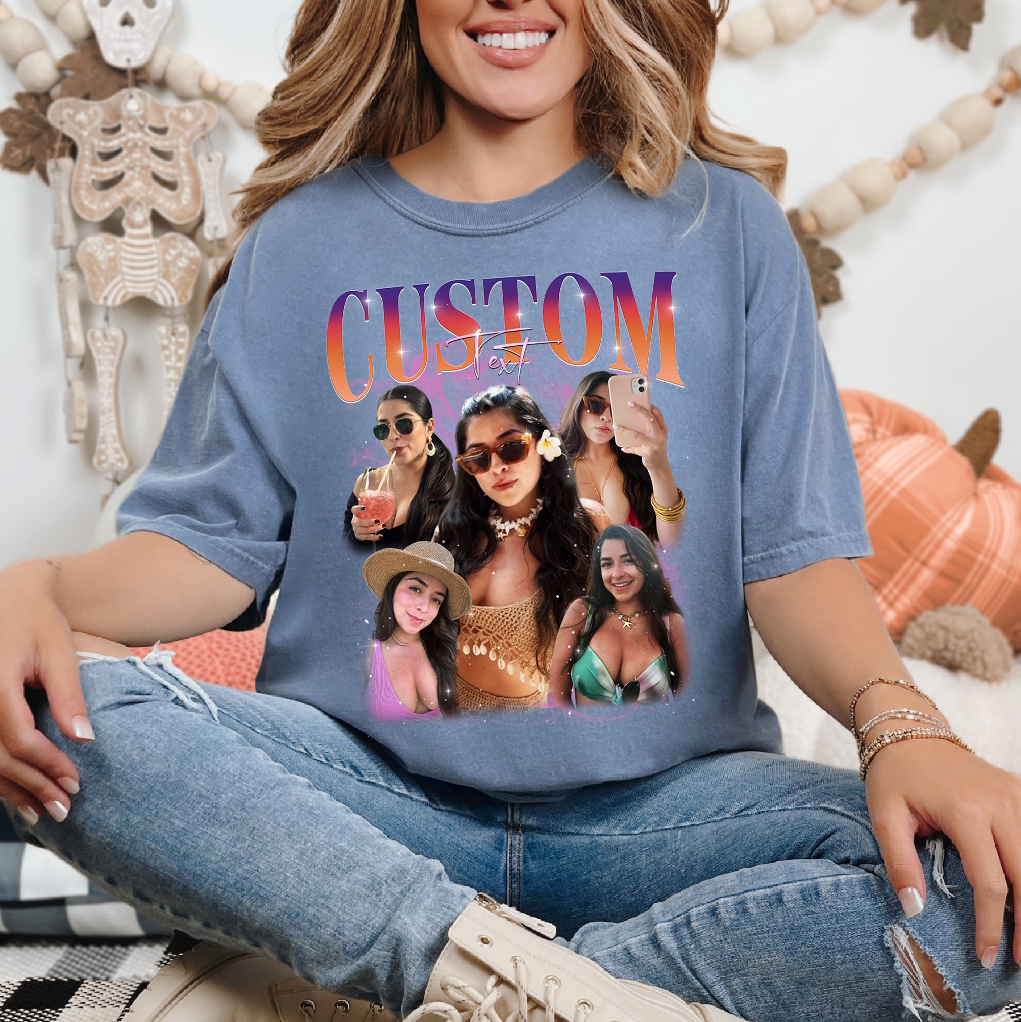 Personalized Gift for Mom – Custom Mama Est. Shirt with Kids’ Photos