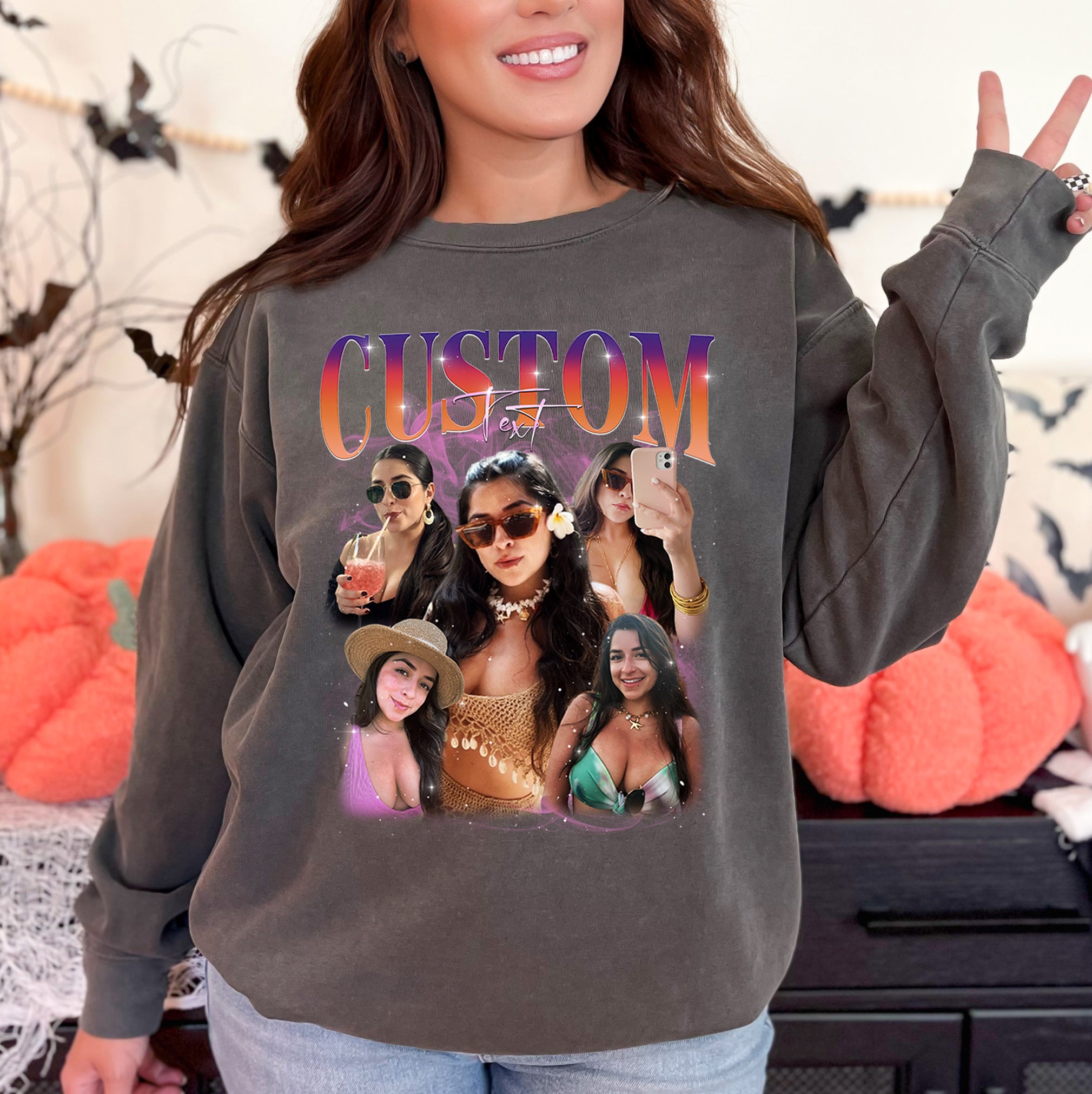 Personalized Gift for Mom – Custom Mama Est. Shirt with Kids’ Photos