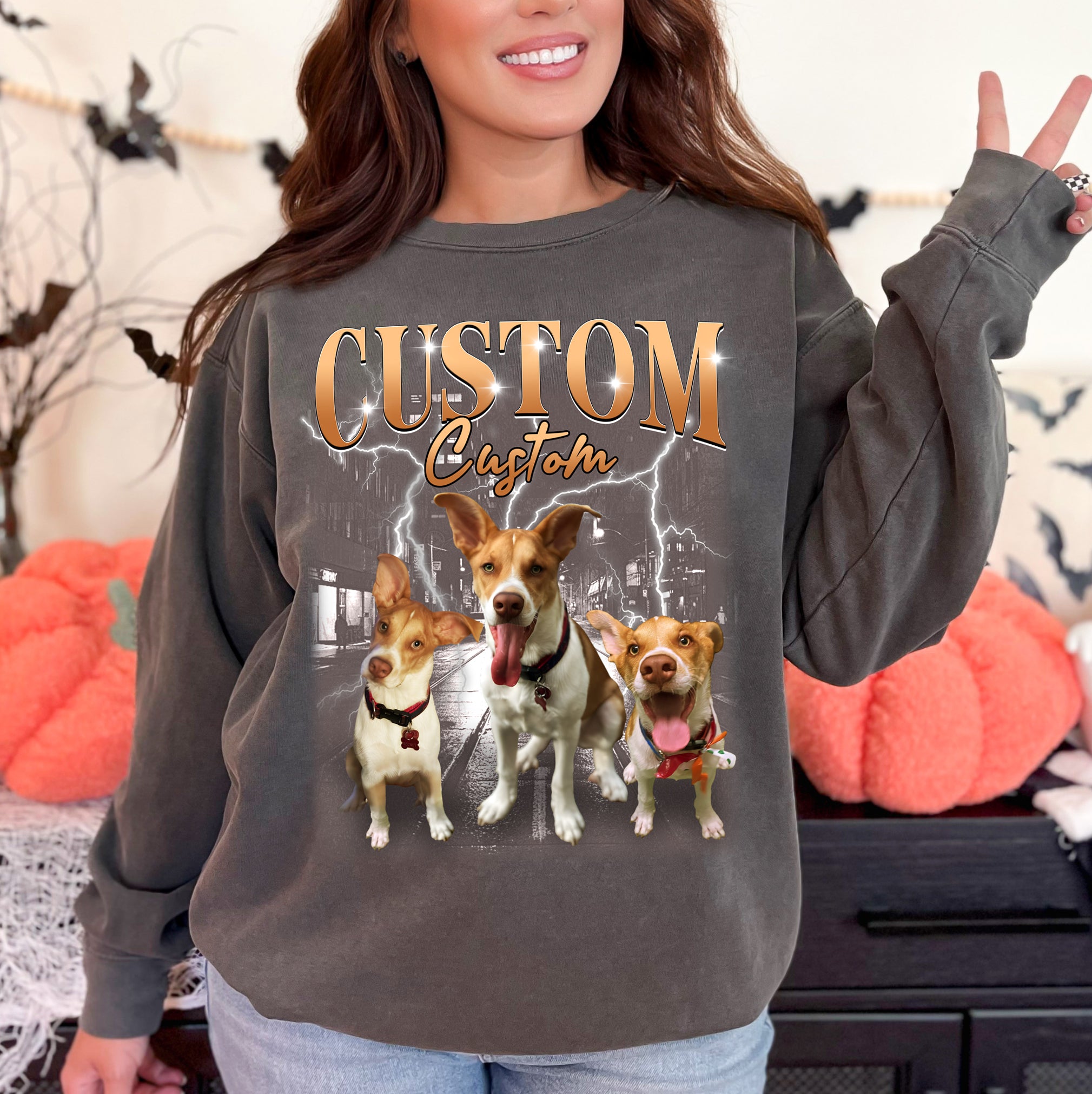 Custom Dog Face Shirt – Retro Pet Photo T-Shirt