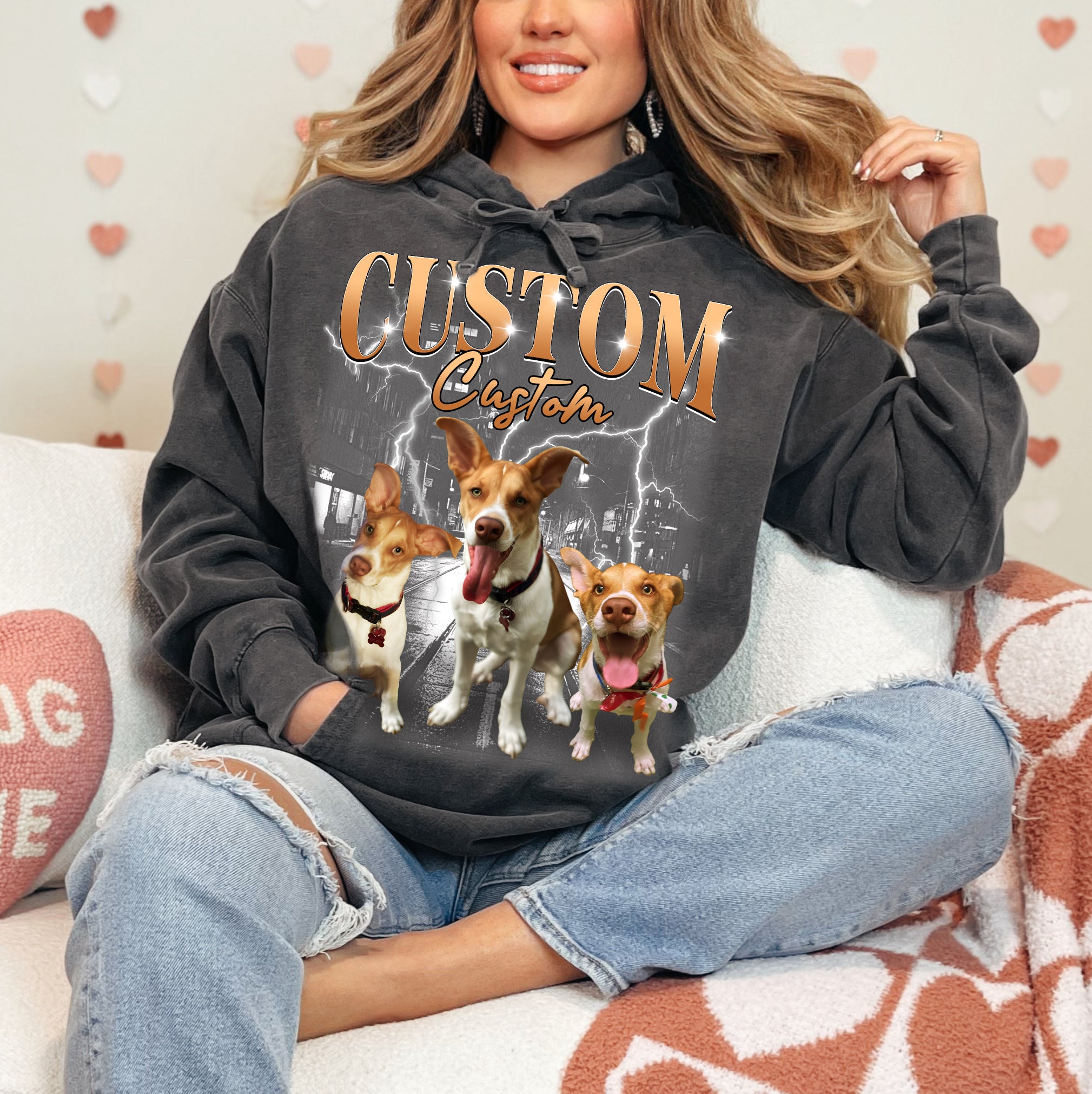 Custom Dog Face Shirt – Retro Pet Photo T-Shirt