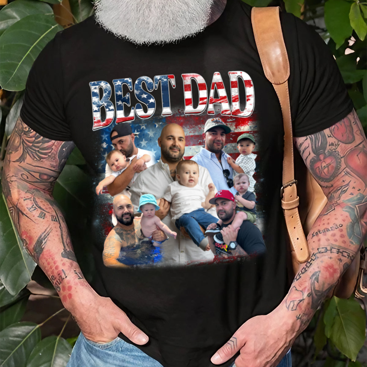 Custom Dad Shirt with Photos – Patriotic 4th of July Tee